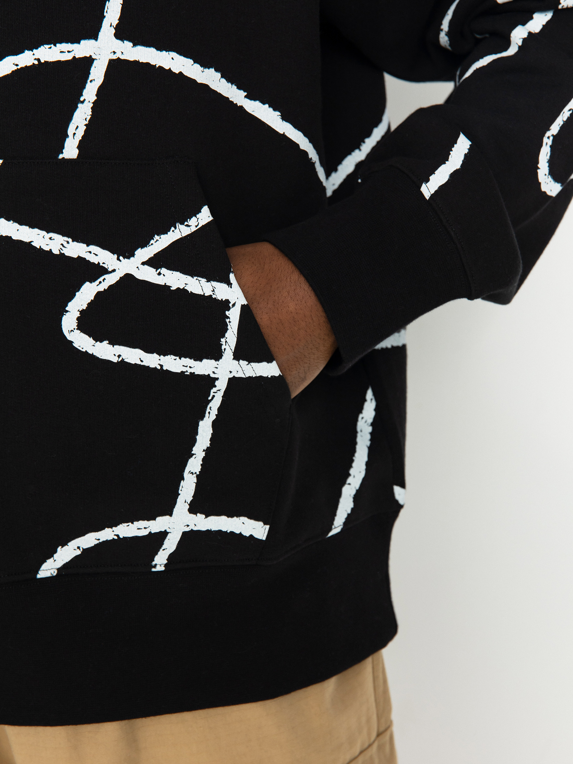 Poetic Collective Doodle Pattern HD Hoodie (black)