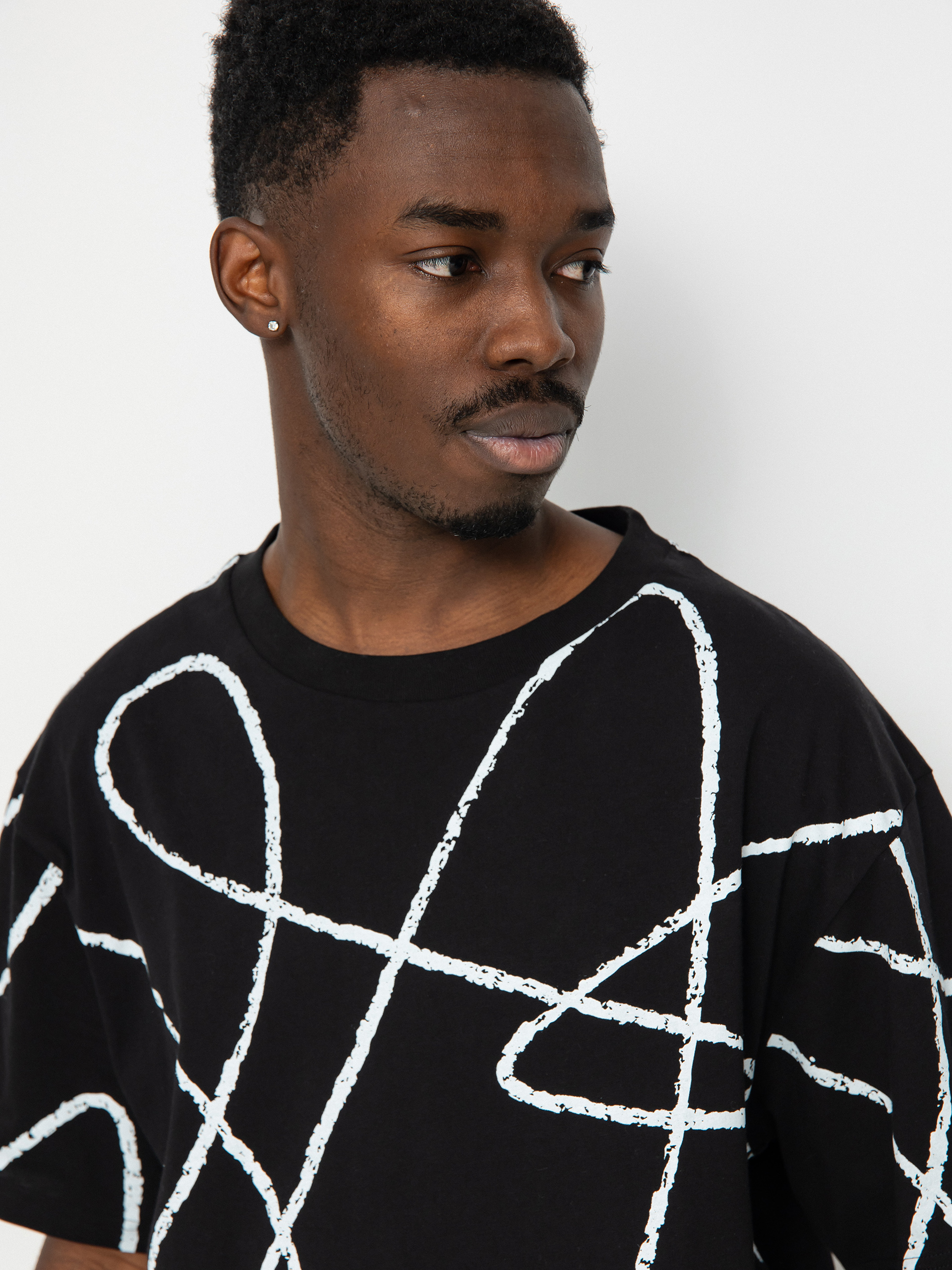 Poetic Collective Doodle Pattern T-shirt (black)