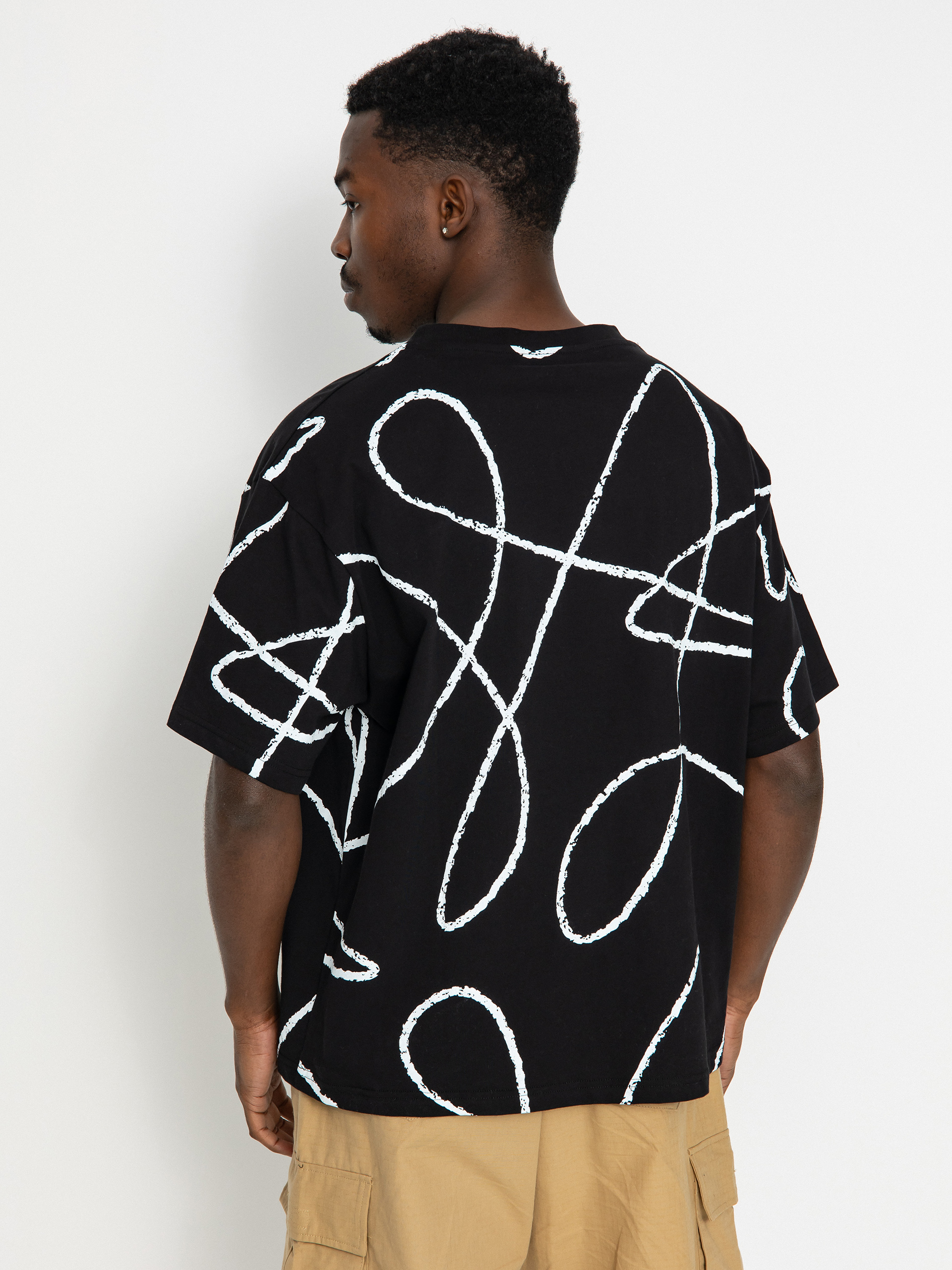 Poetic Collective Doodle Pattern T-shirt (black)