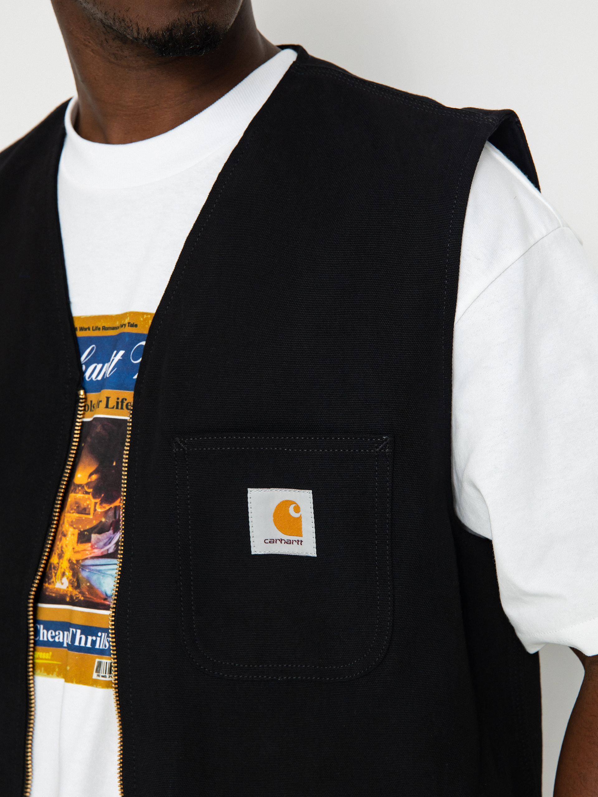 トップス Carhartt  ARBOR VEST  BLACK Carhartt WIP Arbor Vest - black (aged canvas black)