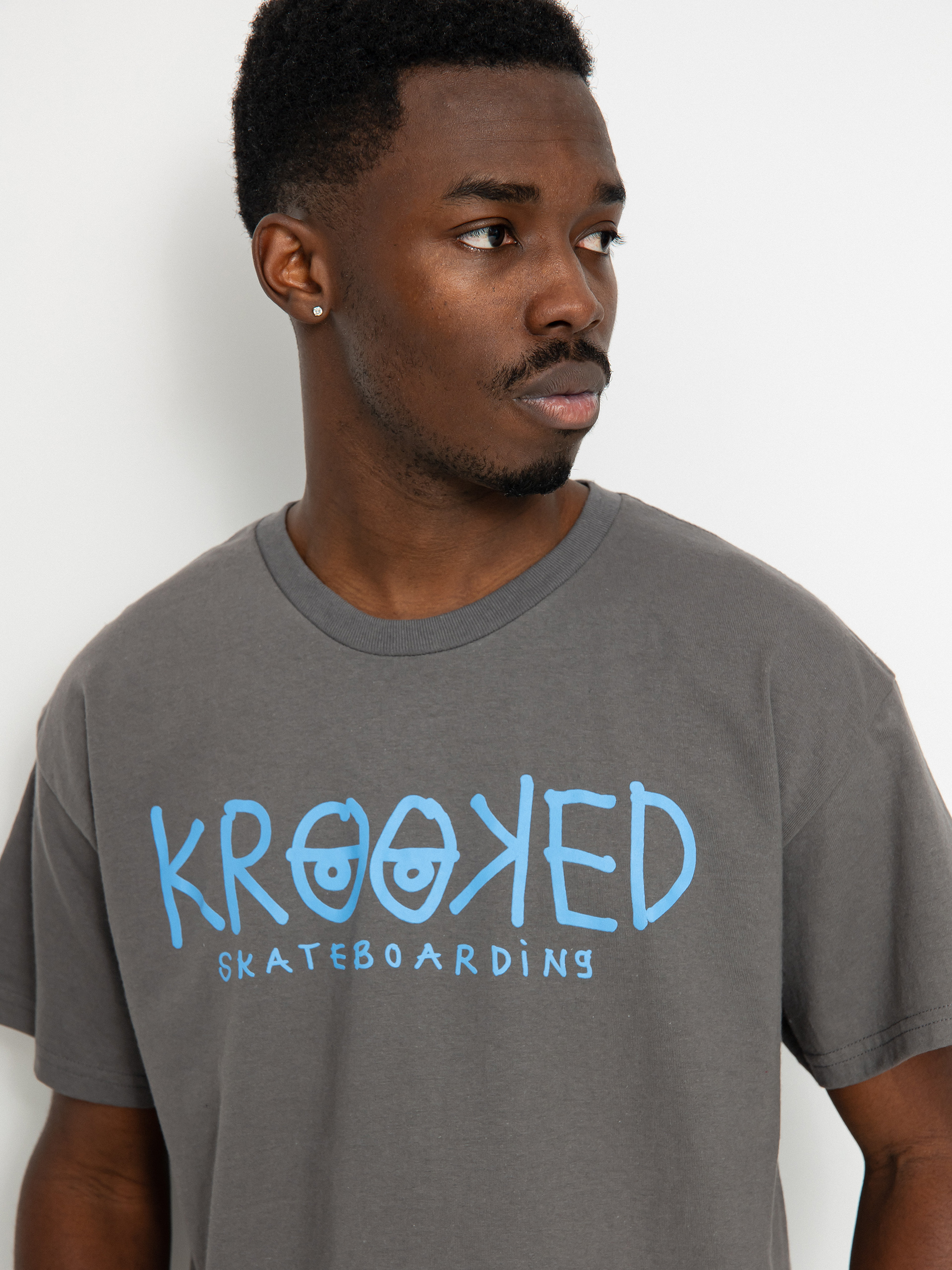 Krooked Eyes T-shirt (charcoal/blue)
