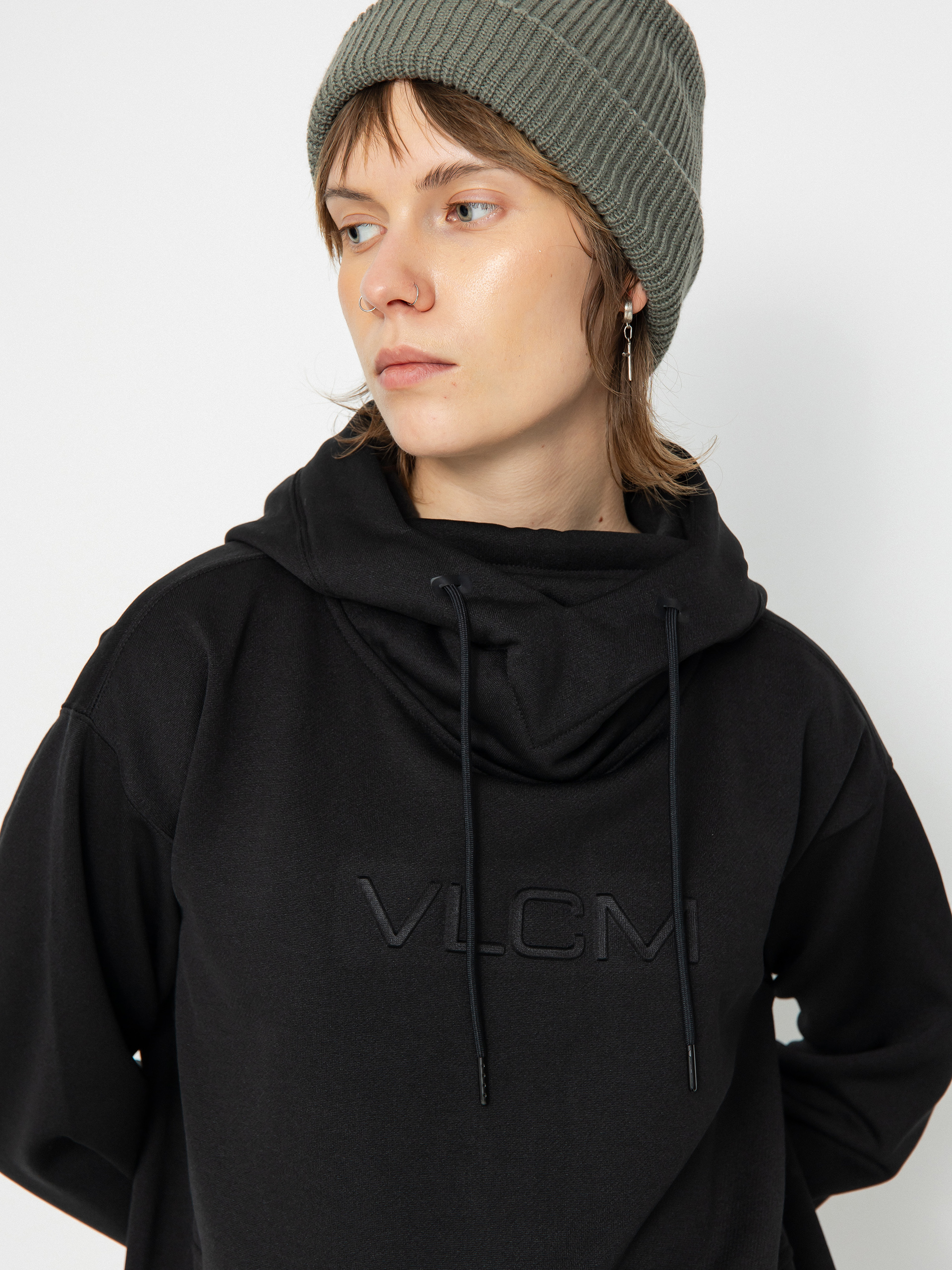 Womens Volcom Riding Hydro HD Active sweatshirt (black)