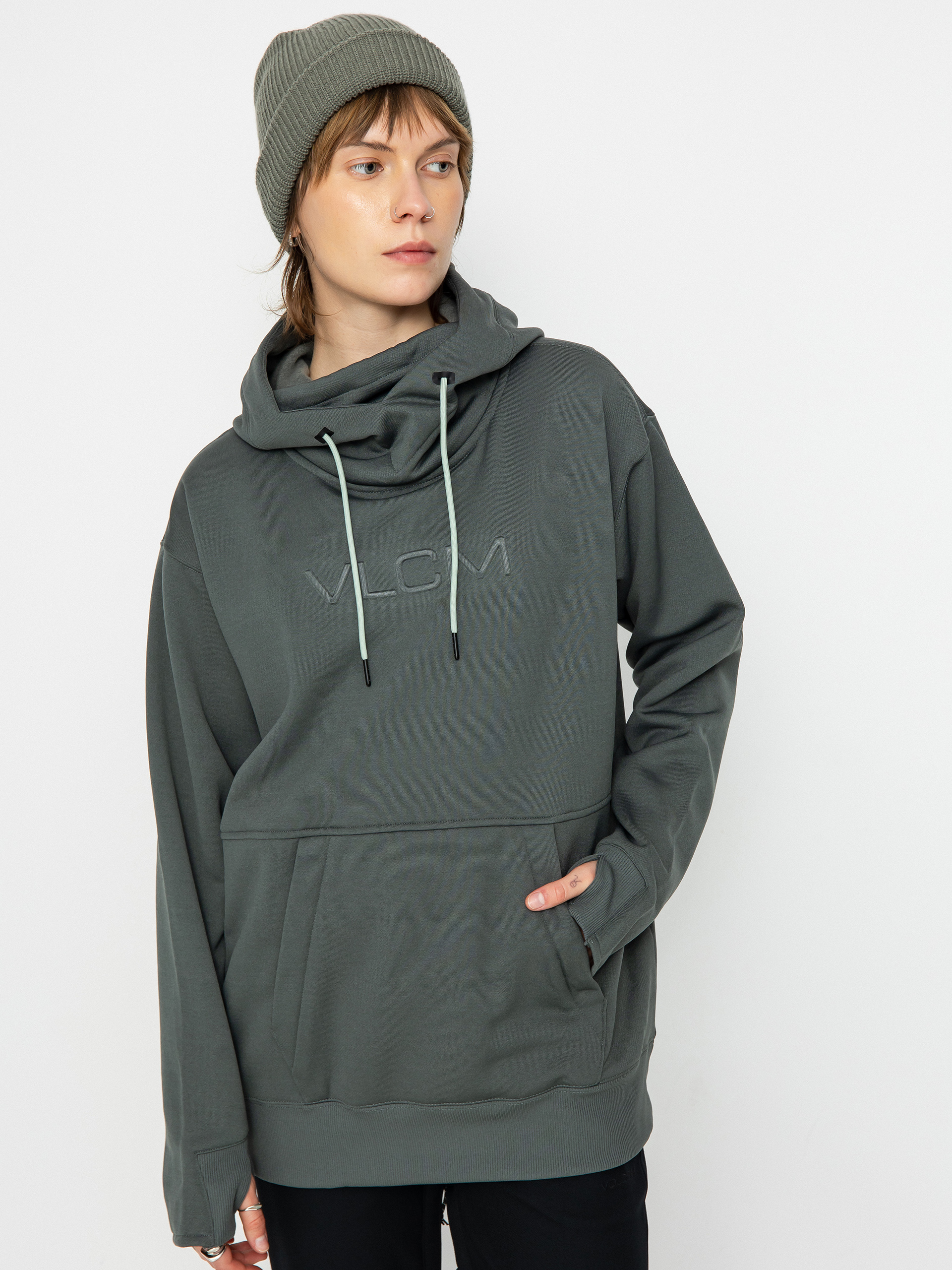 Damen Volcom Hydro Riding HD Hoodie (eucalyptus)