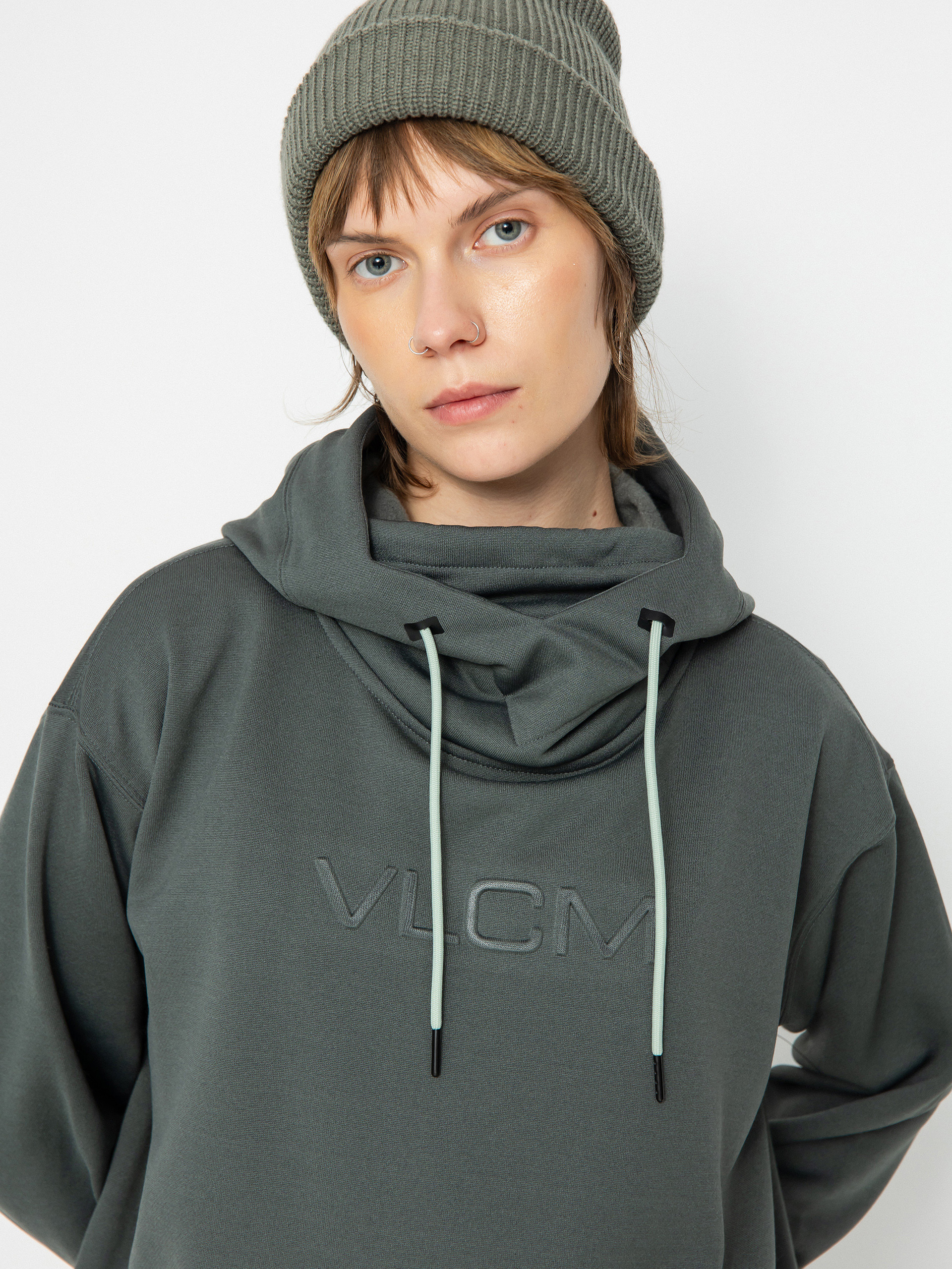 Womens Volcom Riding Hydro HD Active sweatshirt (eucalyptus)