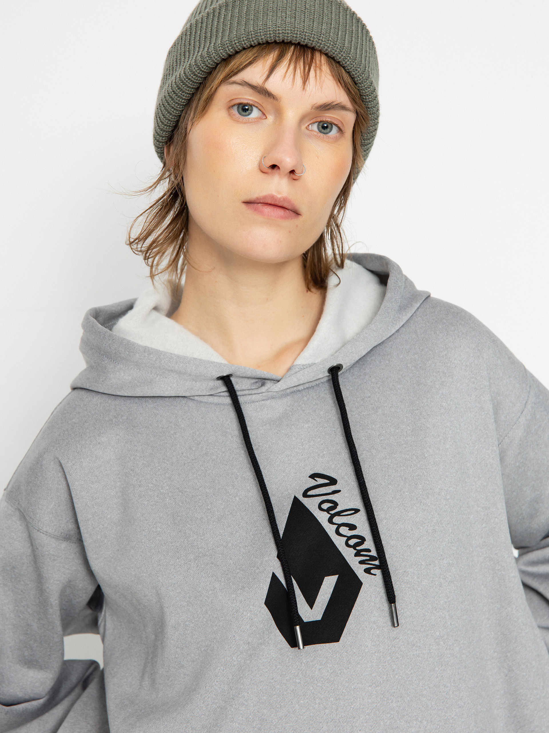 Womens Volcom Core Hydro HD Active sweatshirt (heather grey)