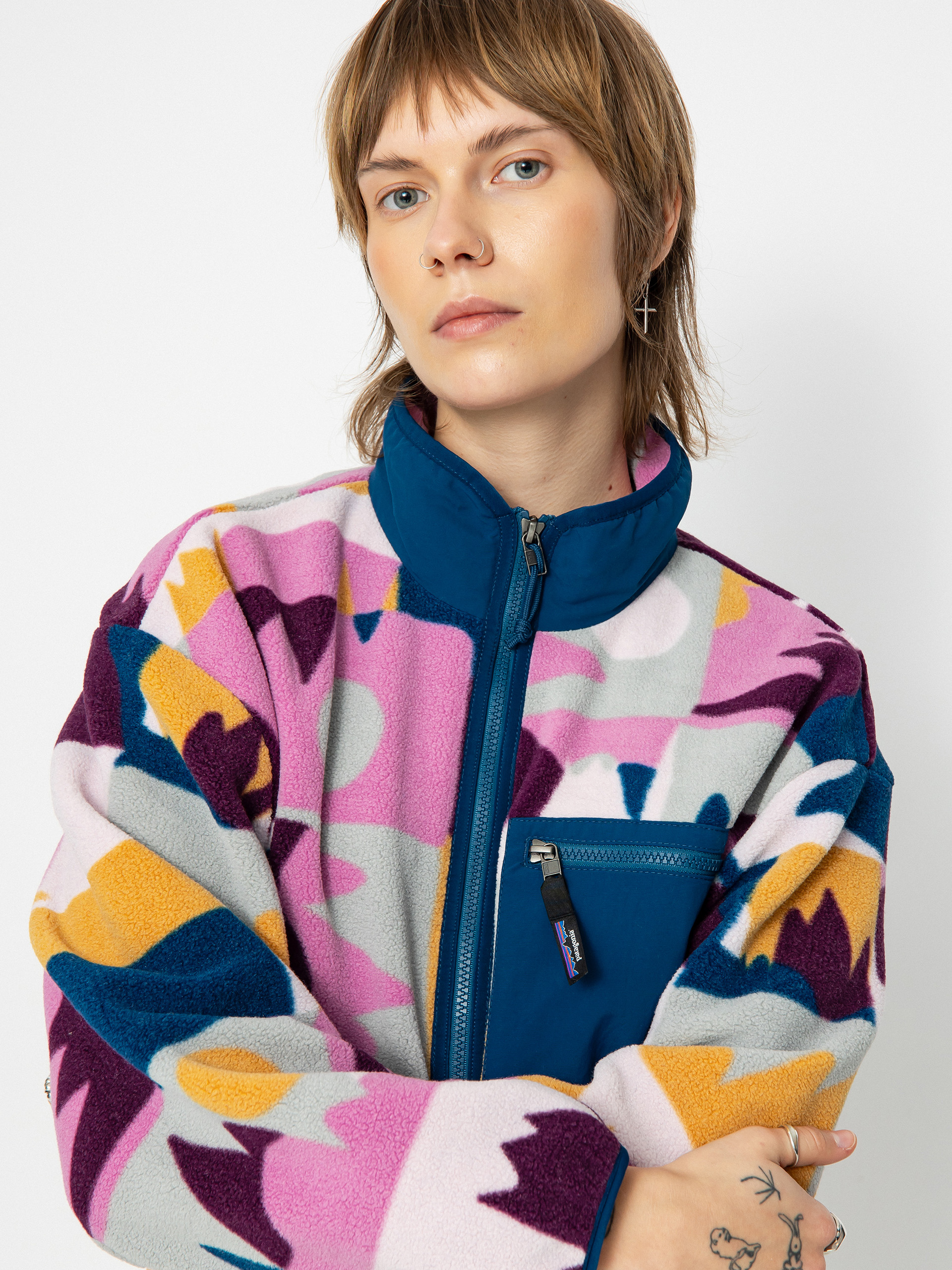 Womens Patagonia Synch Fleece (frontera/marble pink)