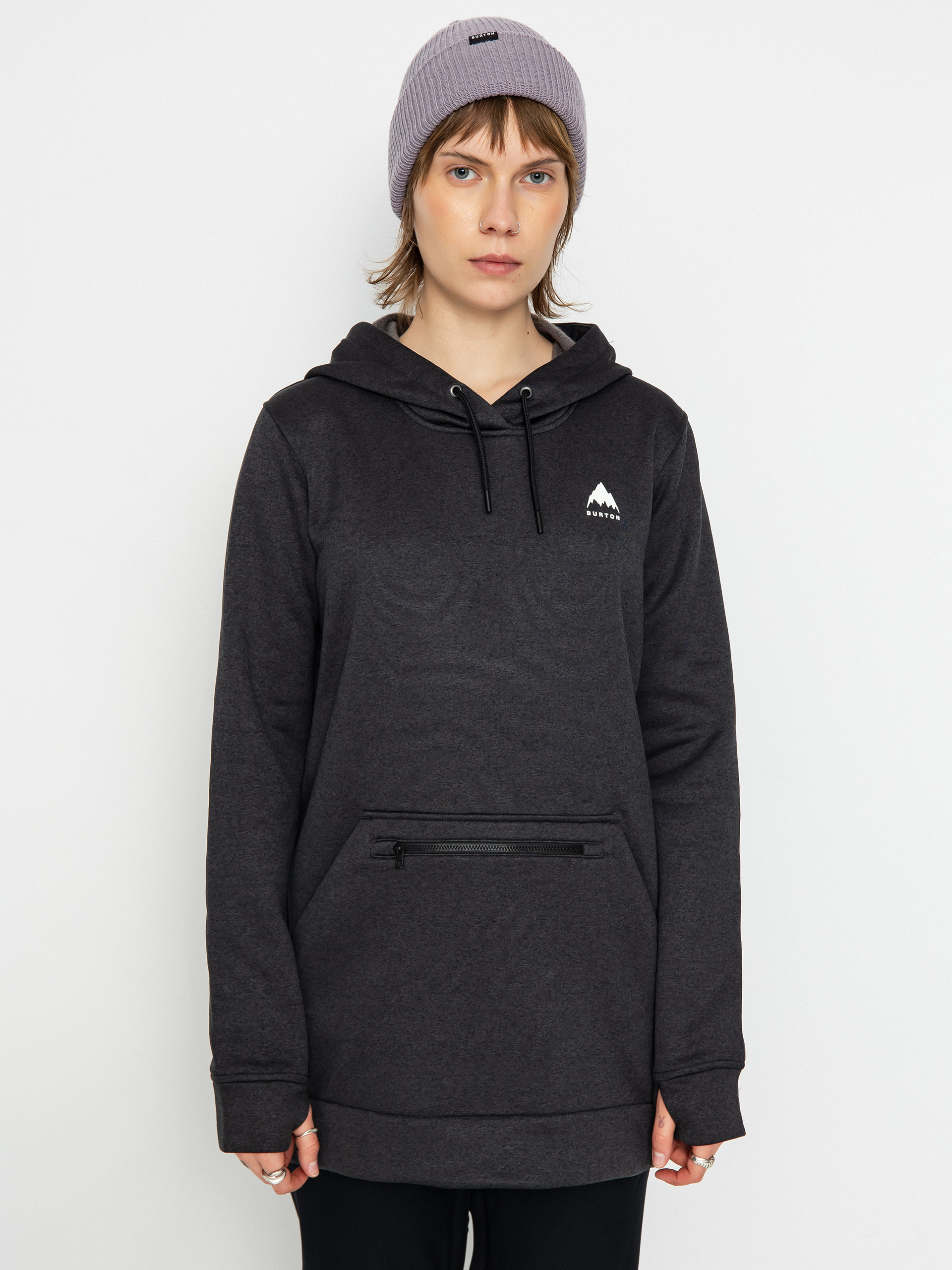 Burton Oak Long HD Hoodie Wmn (true black heather)