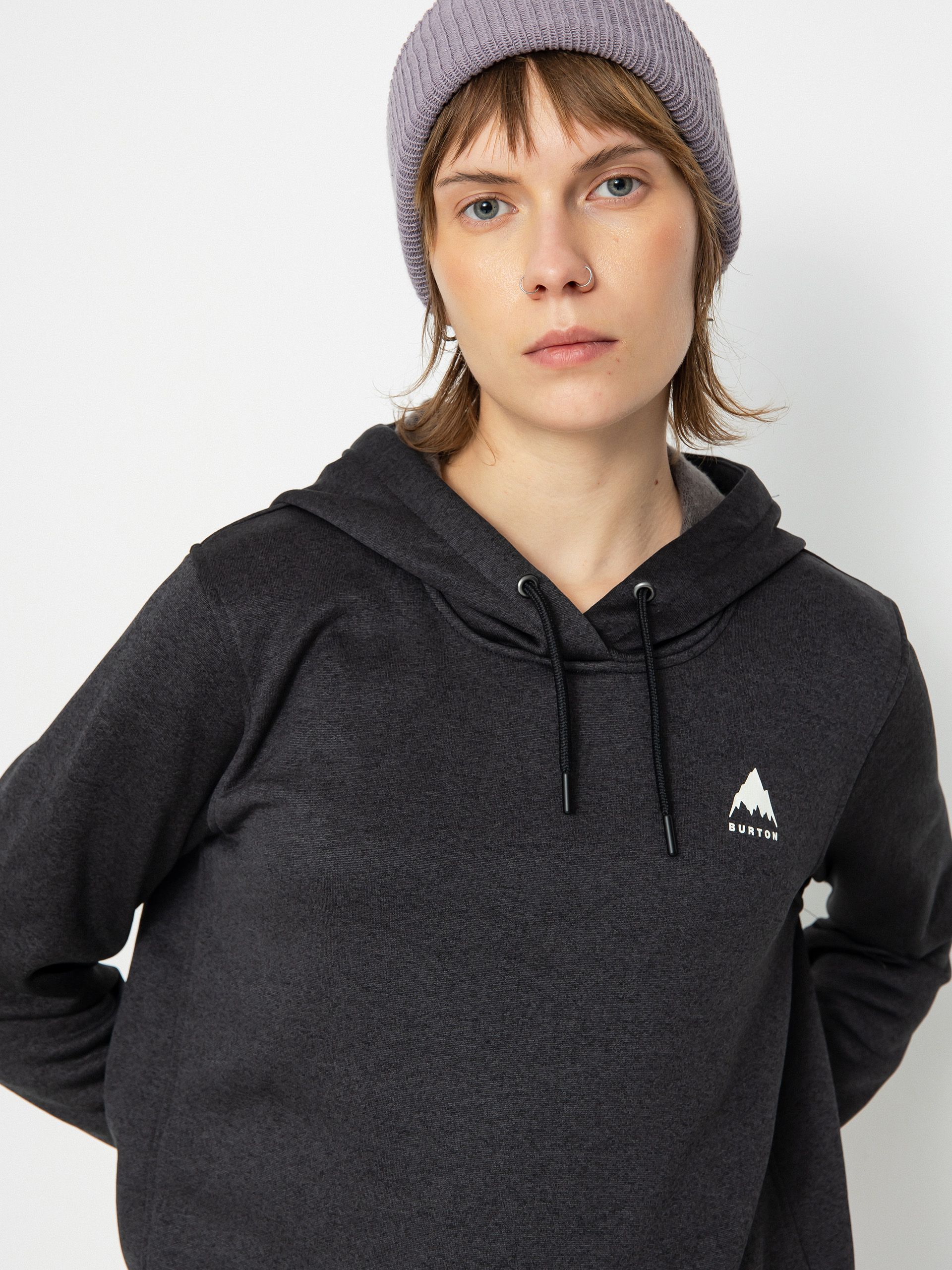 Burton Oak Long HD Hoodie Wmn (true black heather)