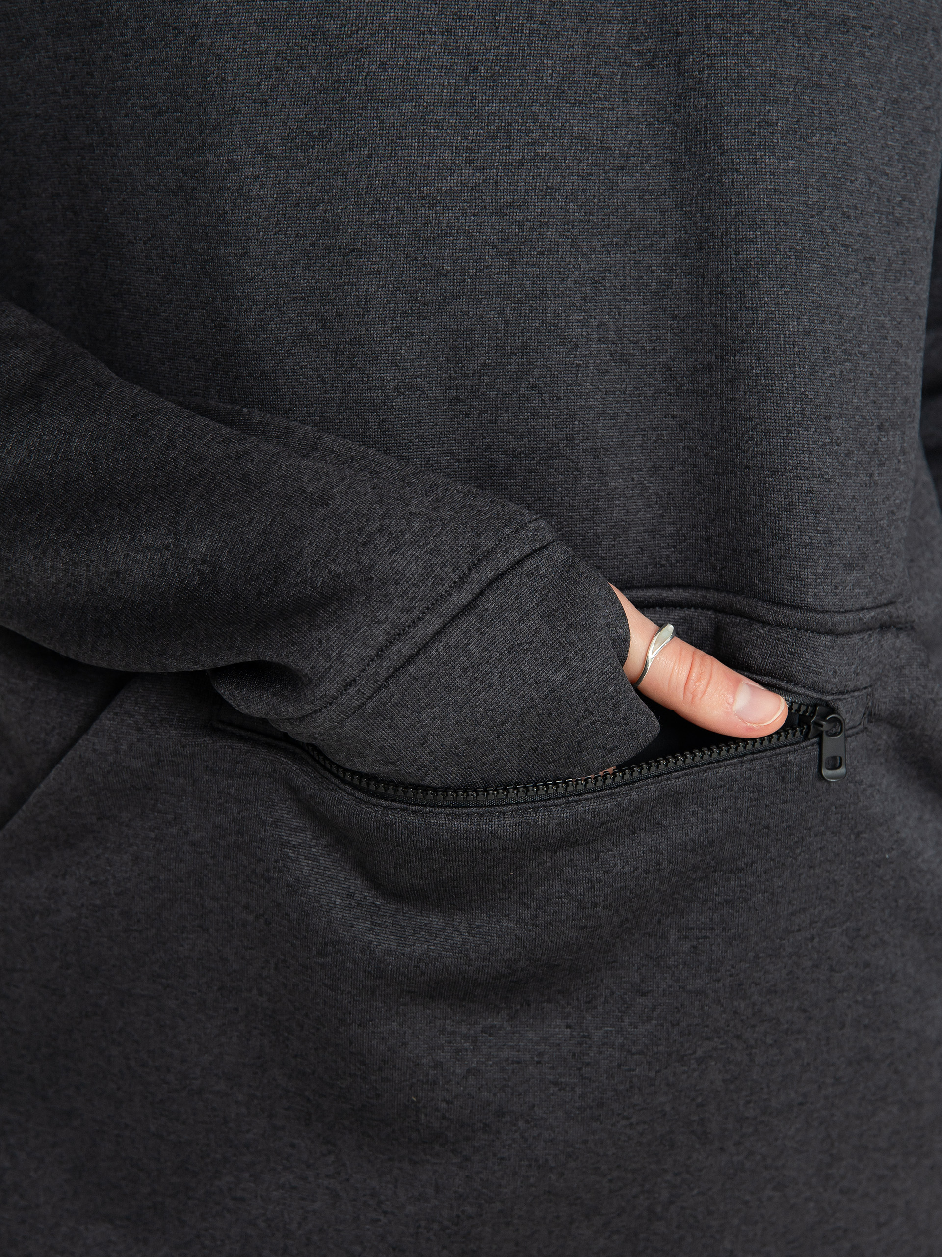 Burton Oak Long HD Hoodie Wmn (true black heather)