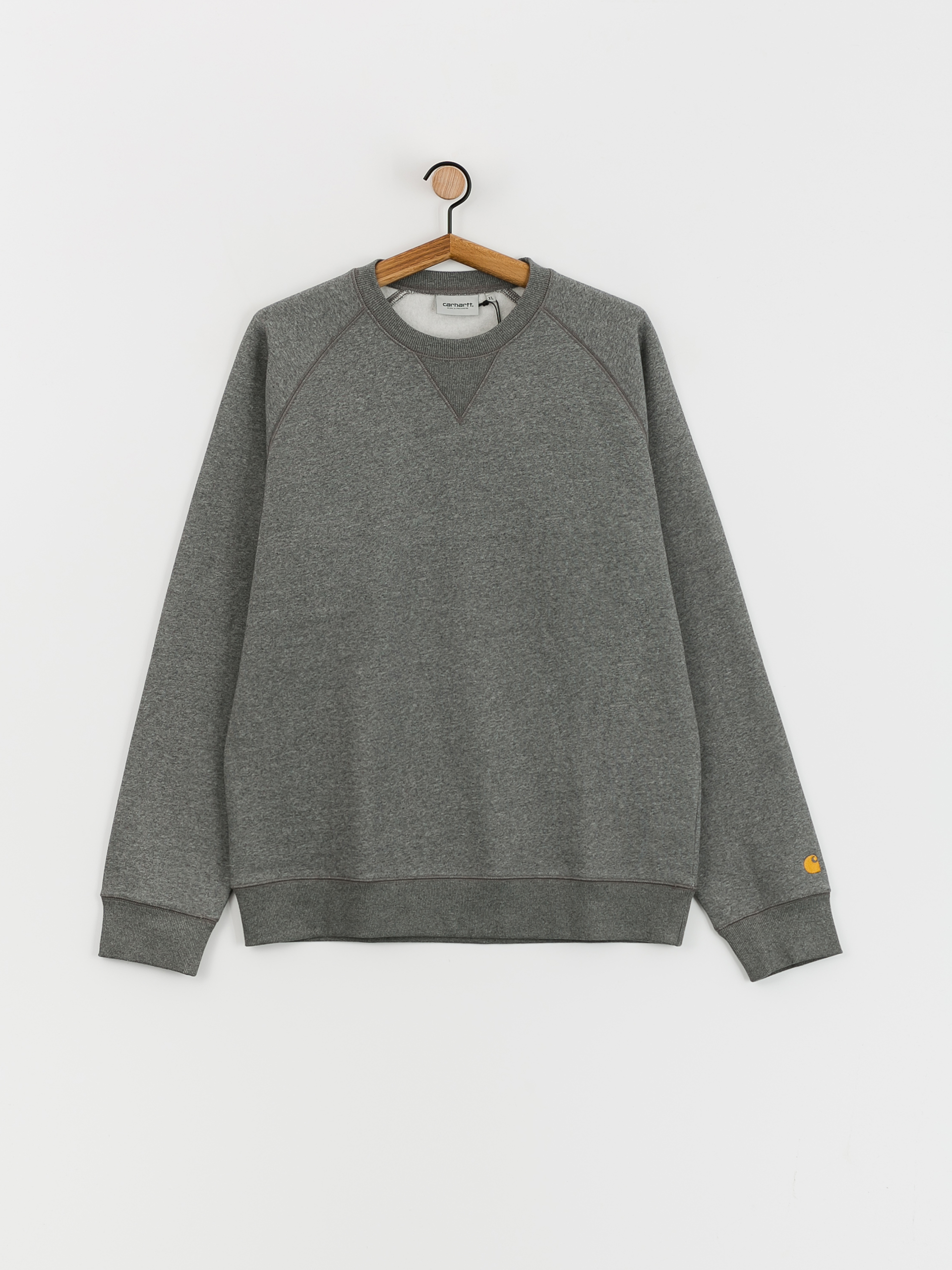 Carhartt WIP Chase Sweatshirt (dark grey heather/gold)