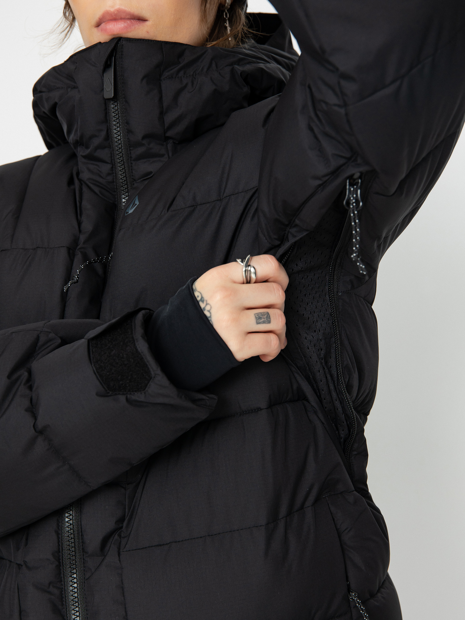 Womens Volcom Puffleup Snowboard jacket (black)