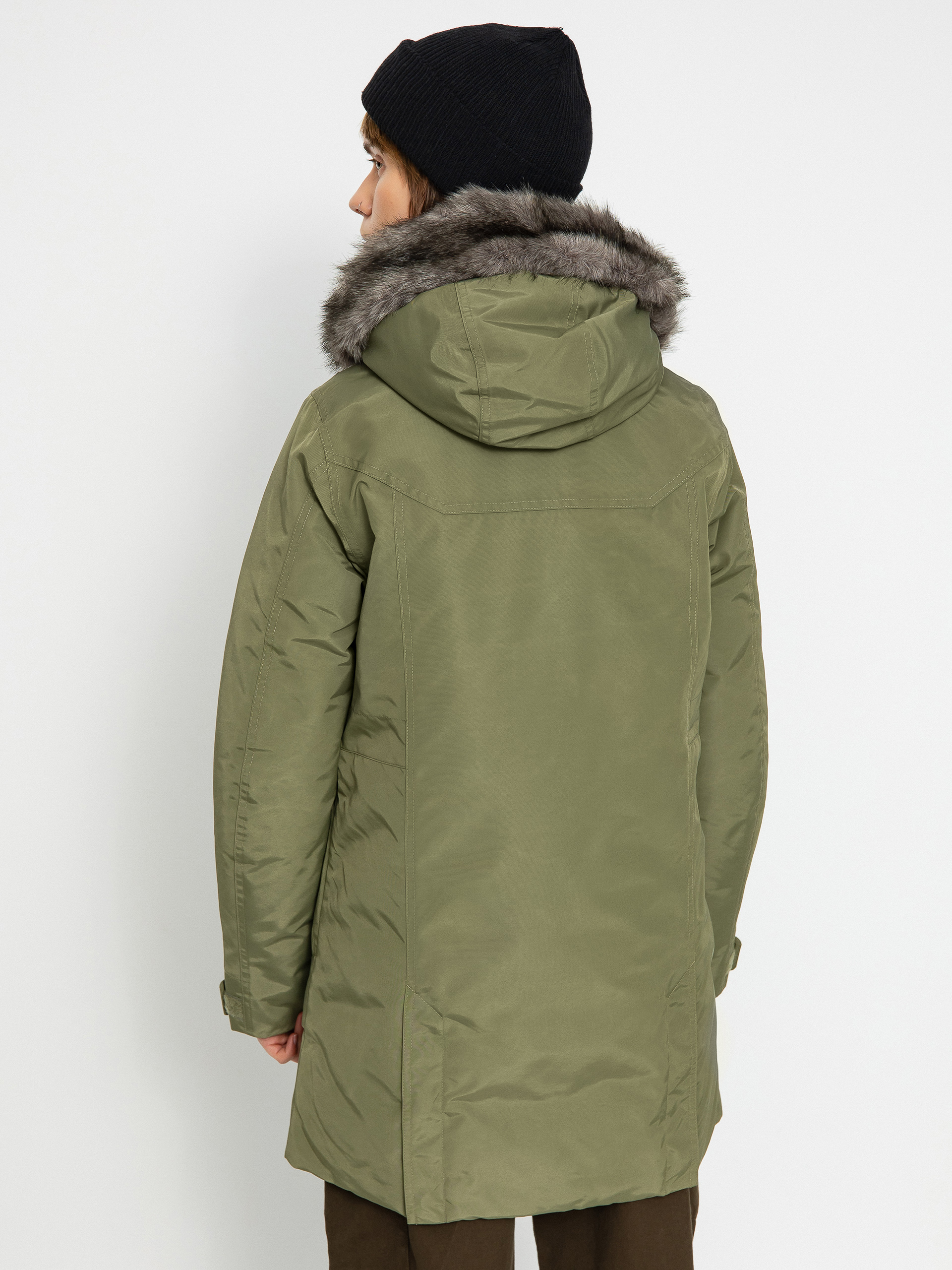 Damen Burton Saxton Parka Snowboardjacke (forest moss)