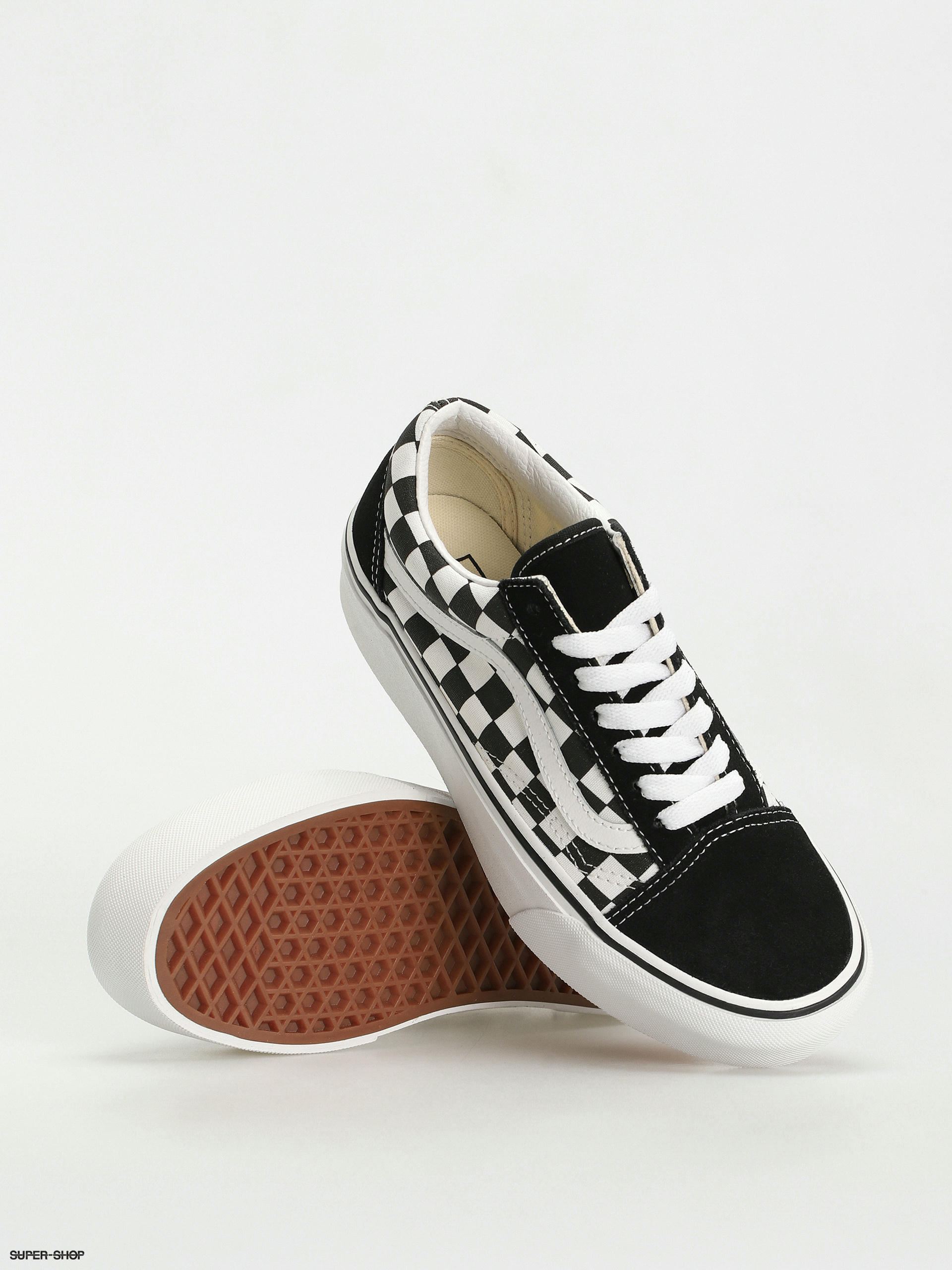 Vans best sale checkered platform