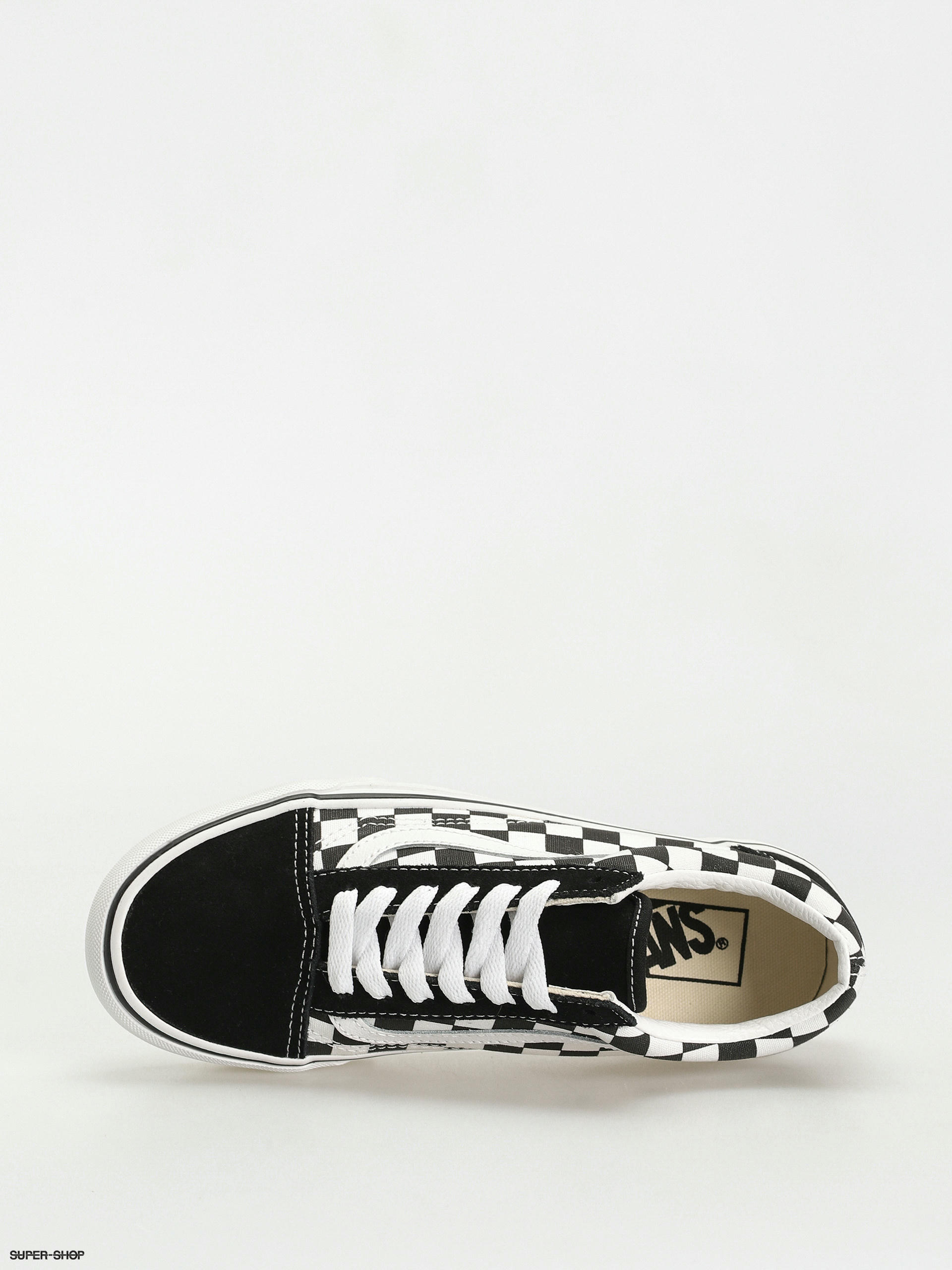 Vans old skool black & white checkered platform skate sales shoes