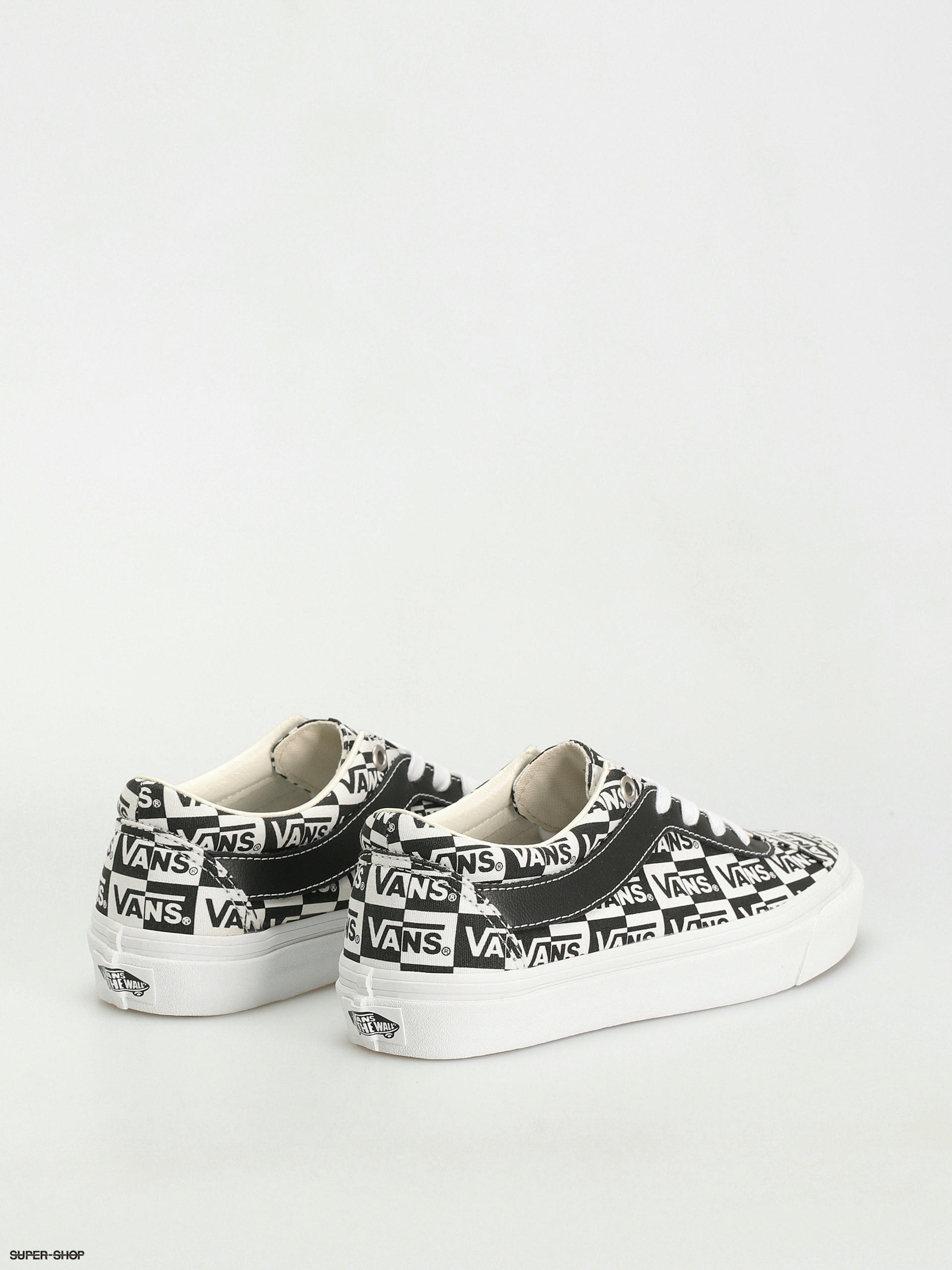 Vans Bold Ni Shoes logo checker tr wht blk