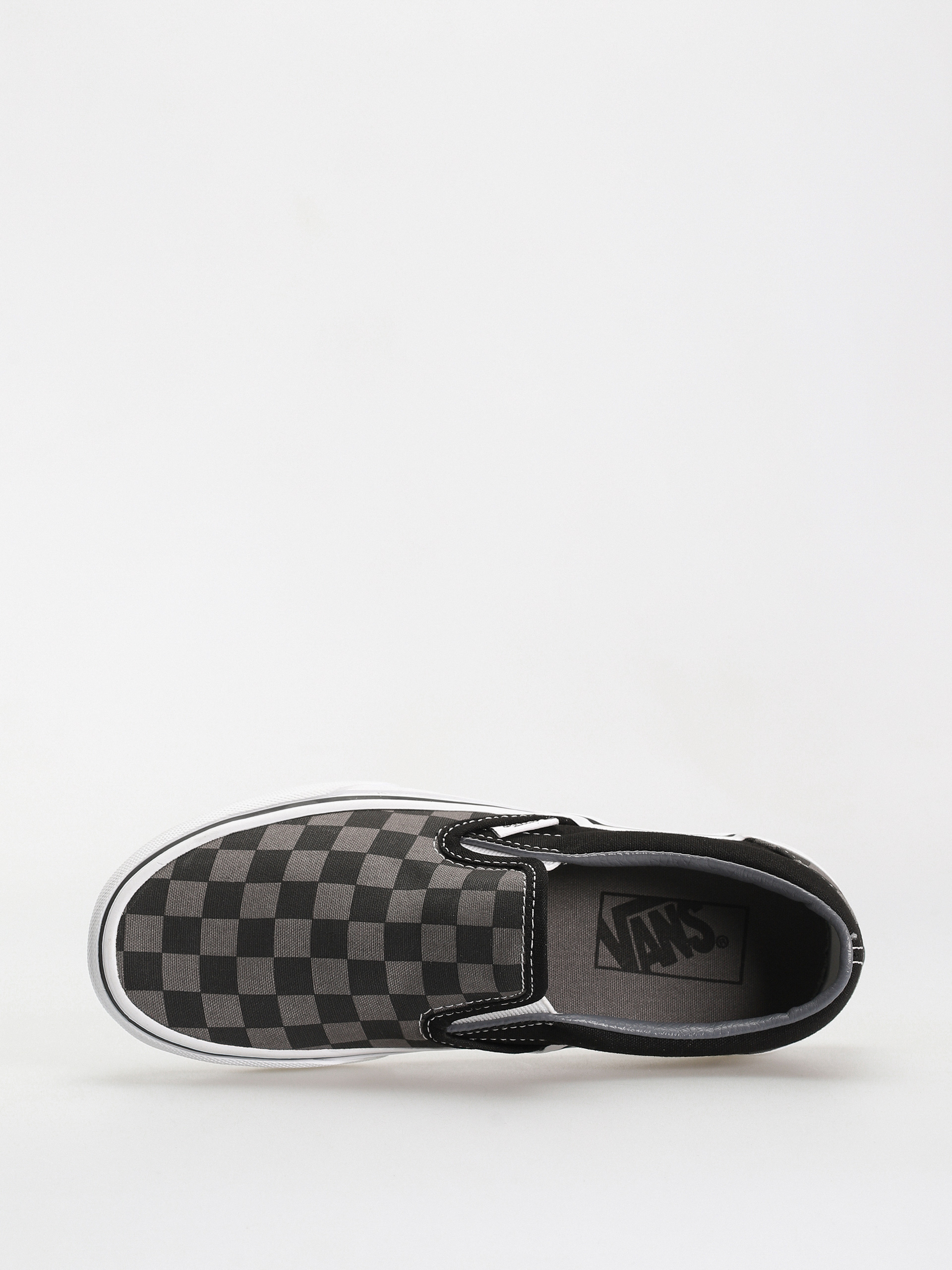 Vans Classic Slip On Schuhe (black/pewter checkerboard)