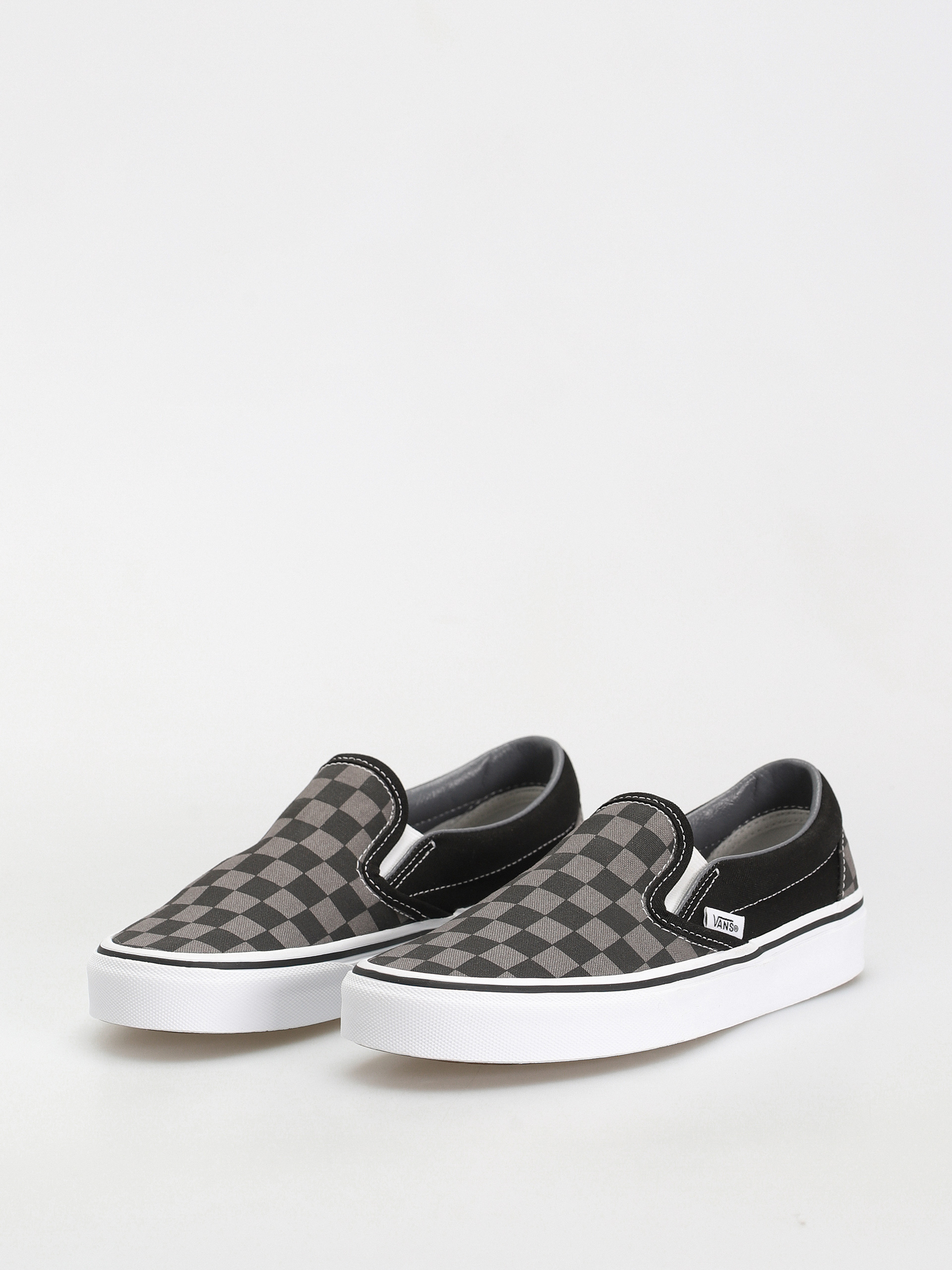 Vans Classic Slip On Shoes (black/pewter checkerboard)