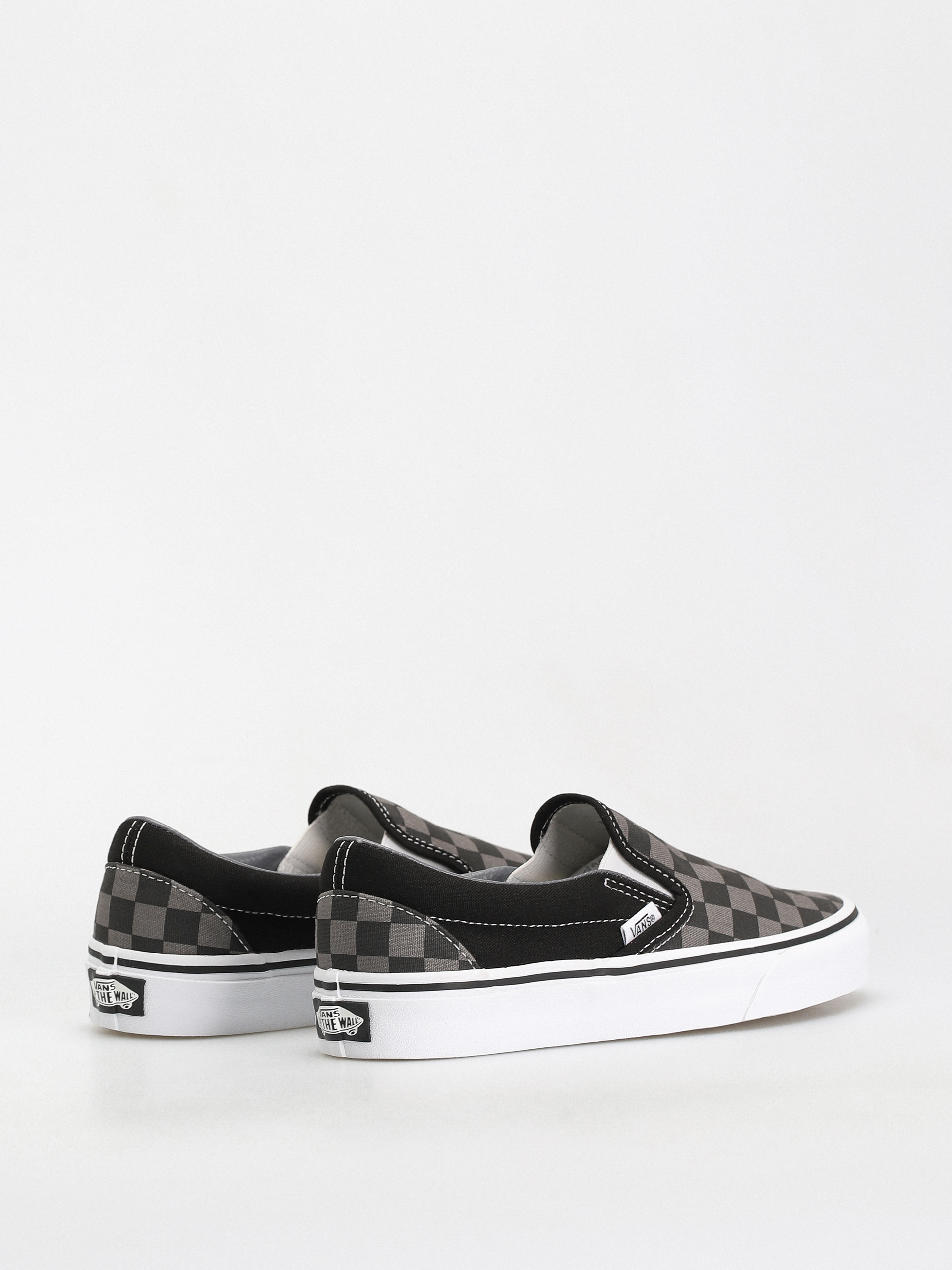 Vans Classic Slip On Shoes (black/pewter checkerboard)