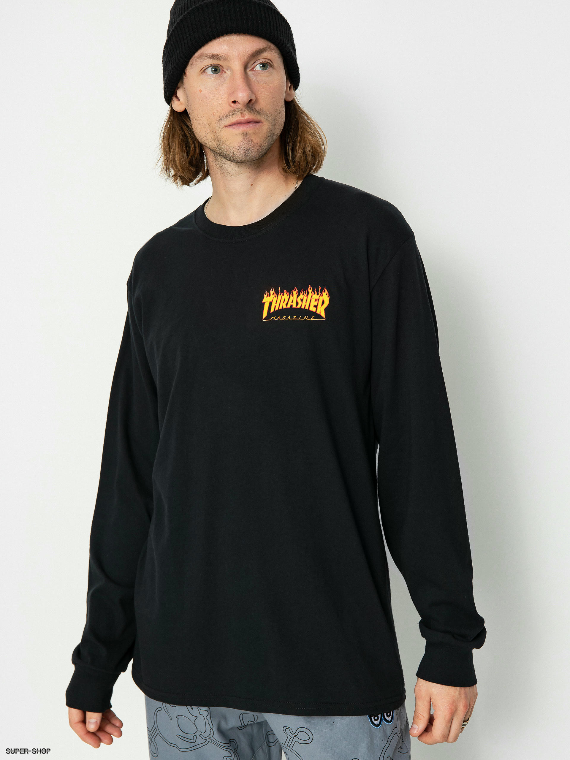 Thrasher long best sale sleeve grey