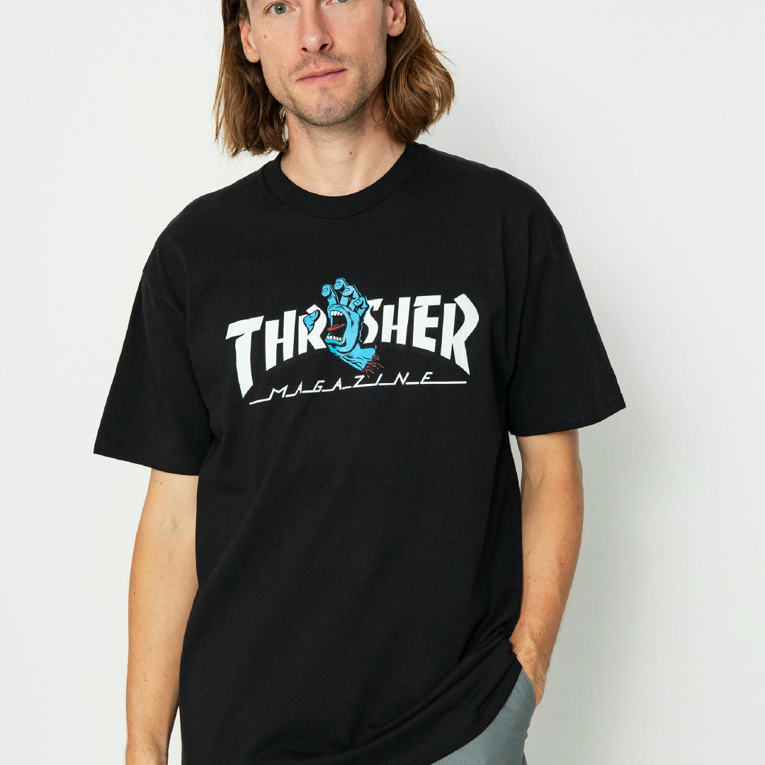 Santa Cruz X Thrasher Screaming Logo T-shirt (black)