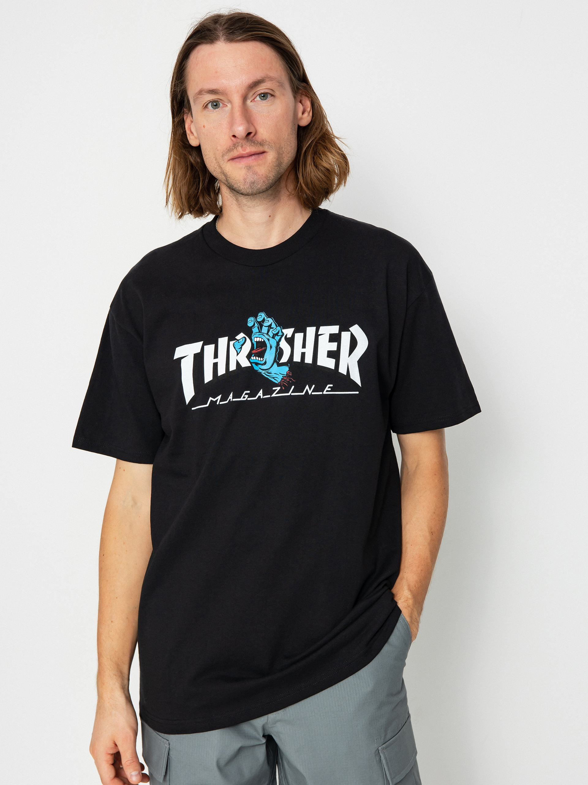 Santa Cruz X Thrasher Screaming Logo T-Shirt (black)