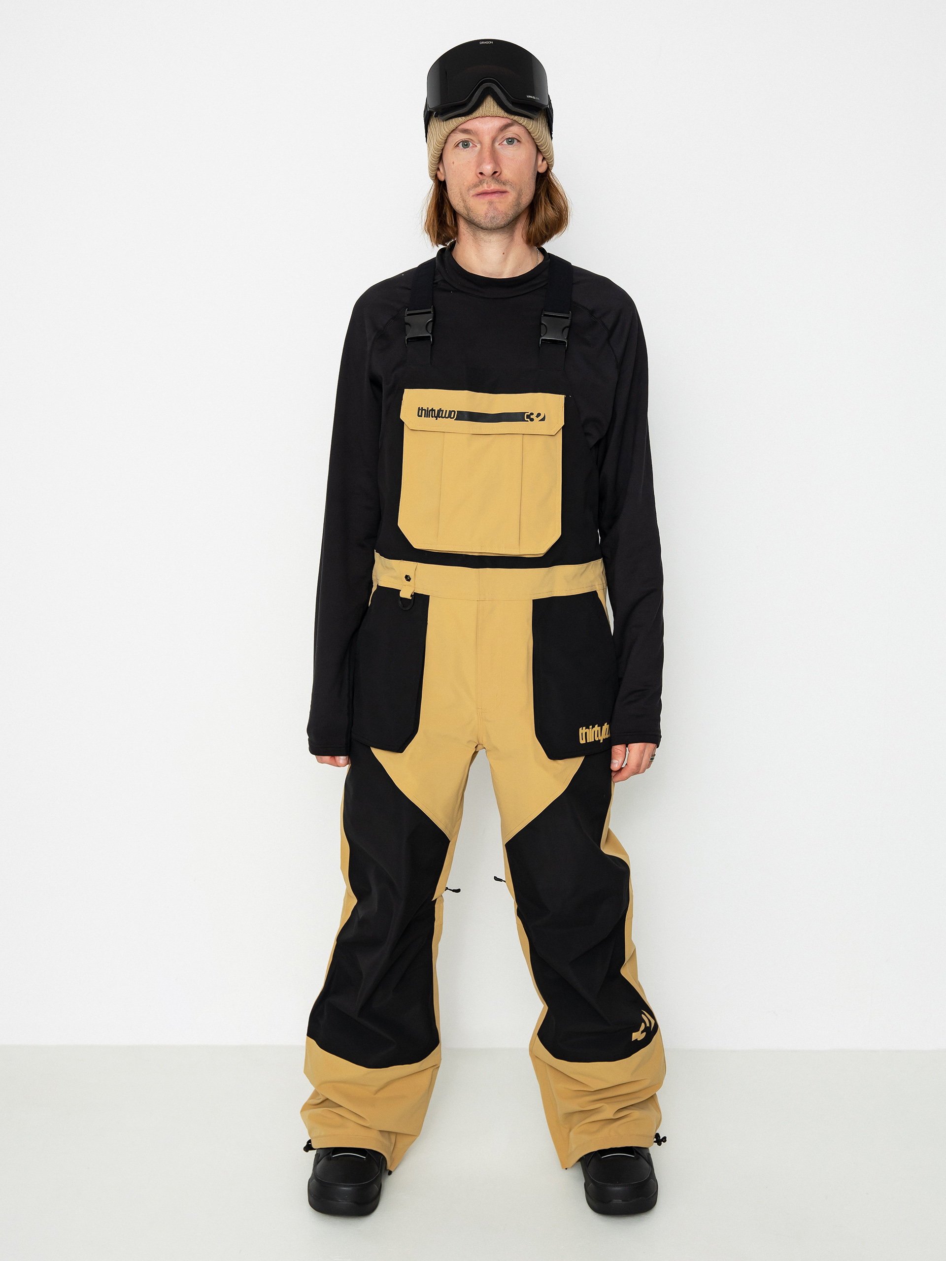 ThirtyTwo Basement Bib Snowboard pants (black/tan)