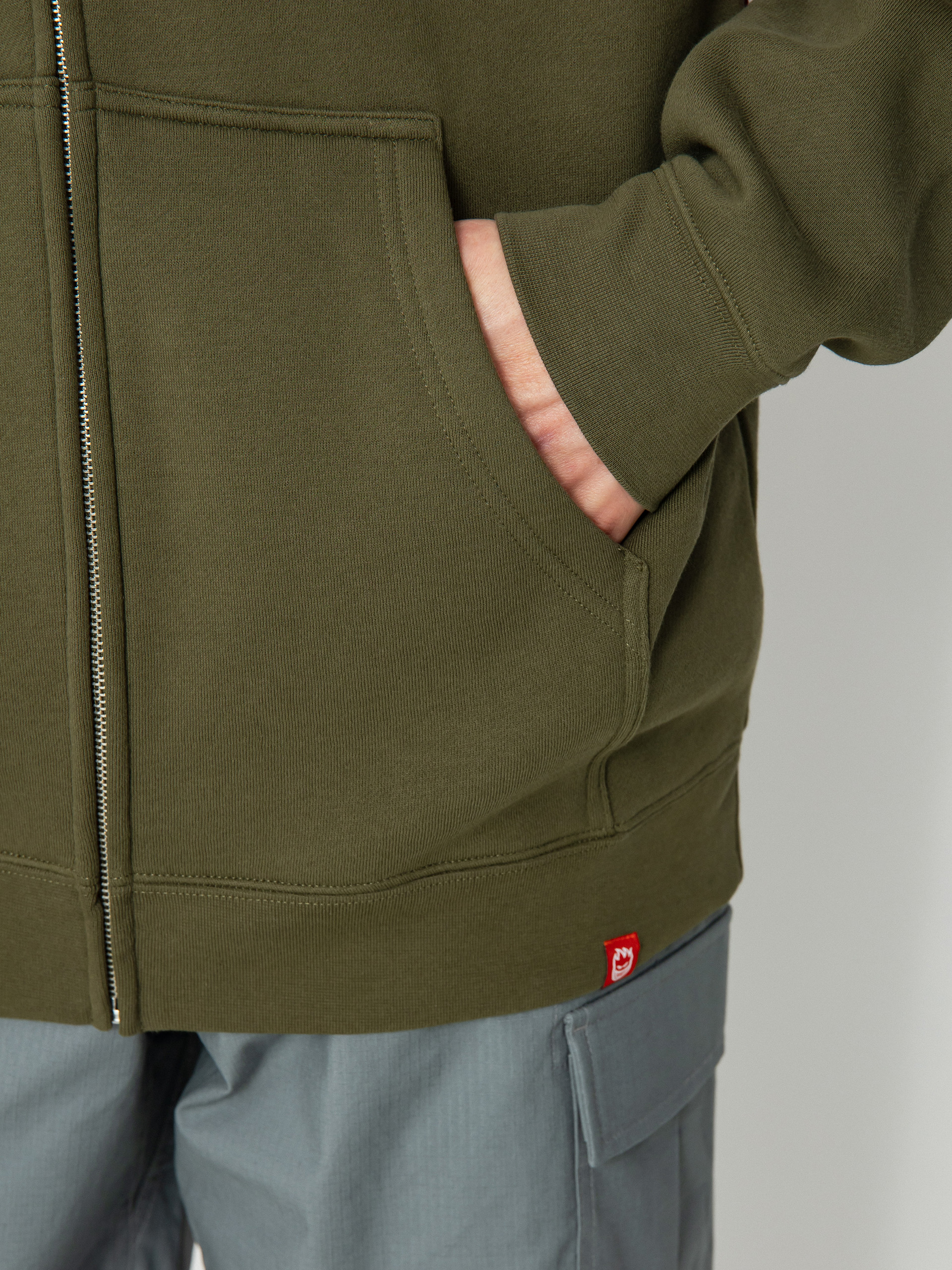 Spitfire Swrld Cls ZHD Hoodie (army green/red)