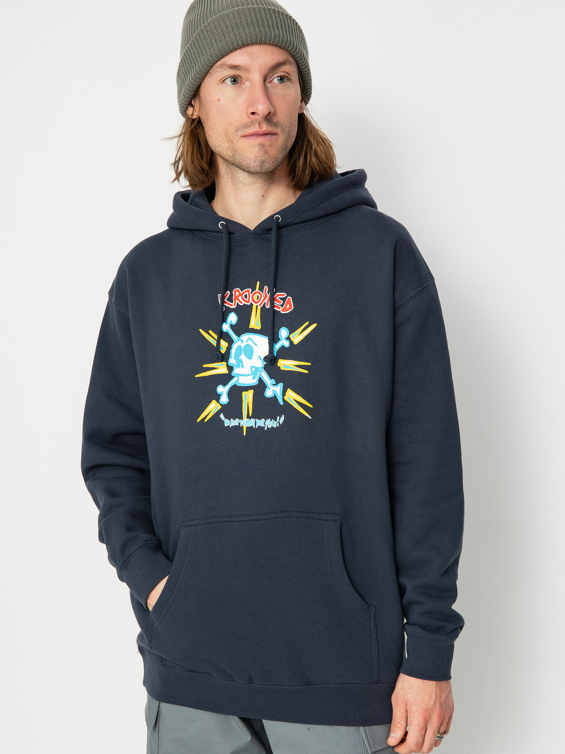 Krooked Style HD Hoodie (slate blue/multi)