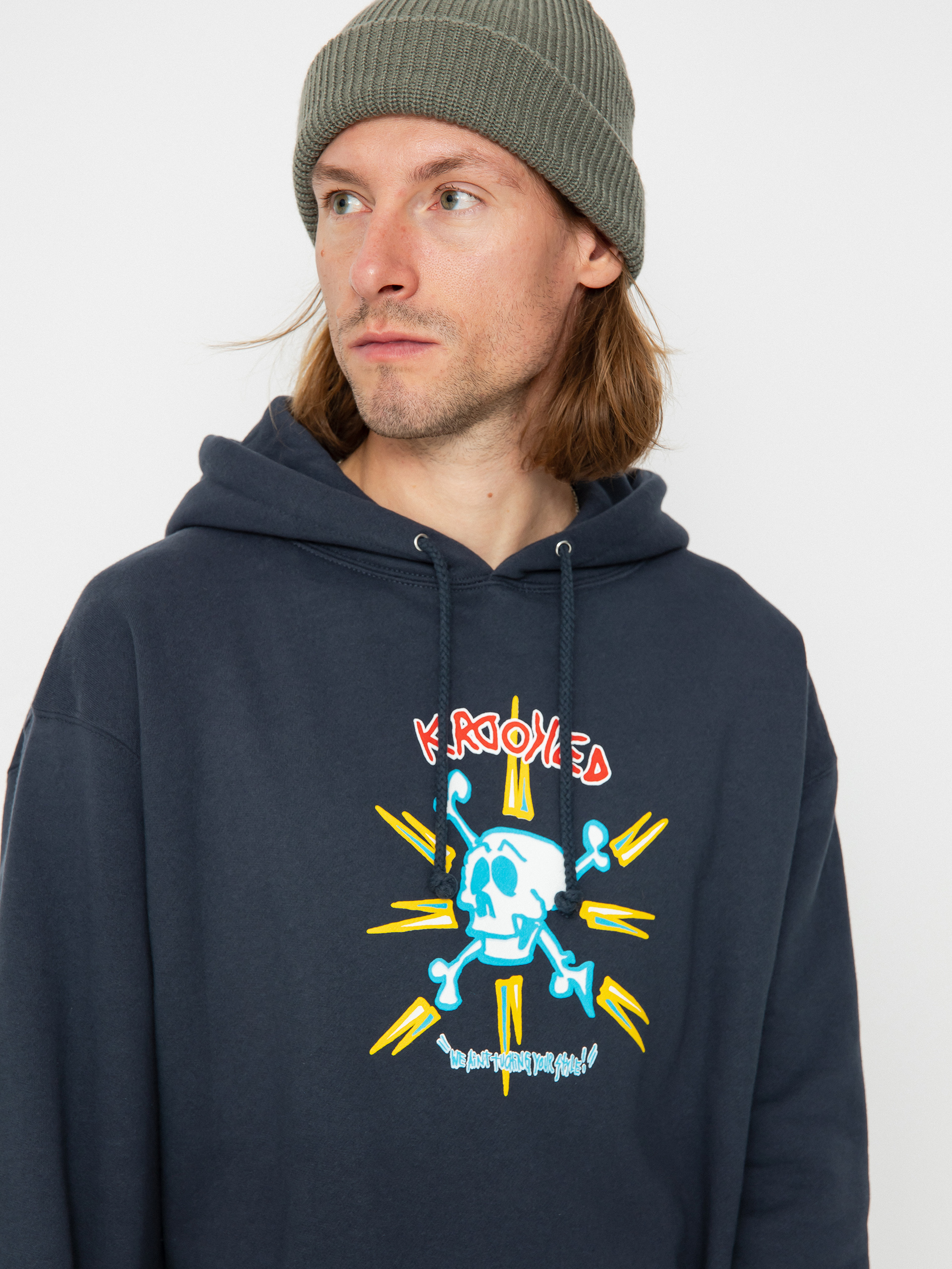 Krooked Style HD Hoodie (slate blue/multi)