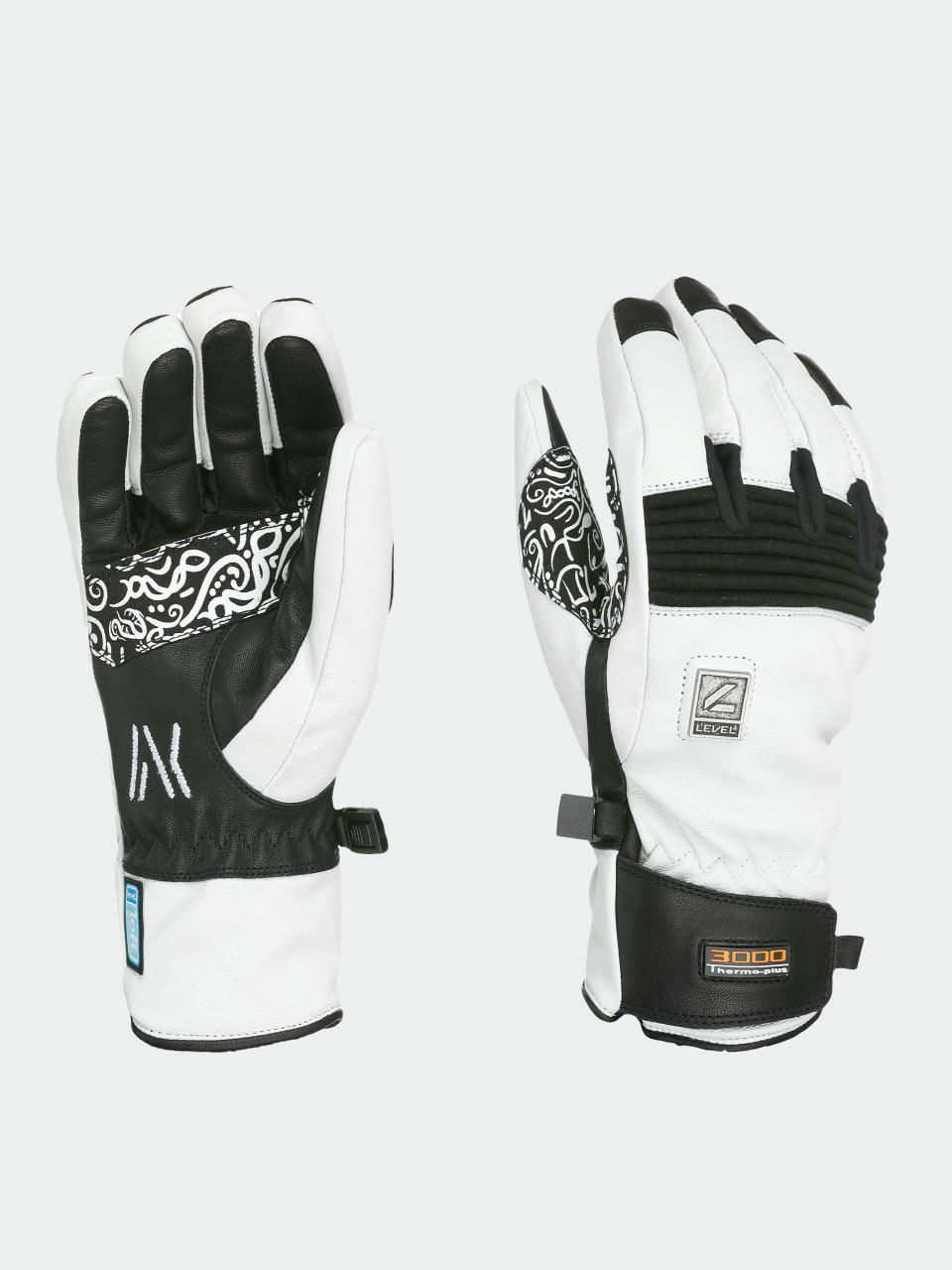 Level Icon Handschuhe (black white)