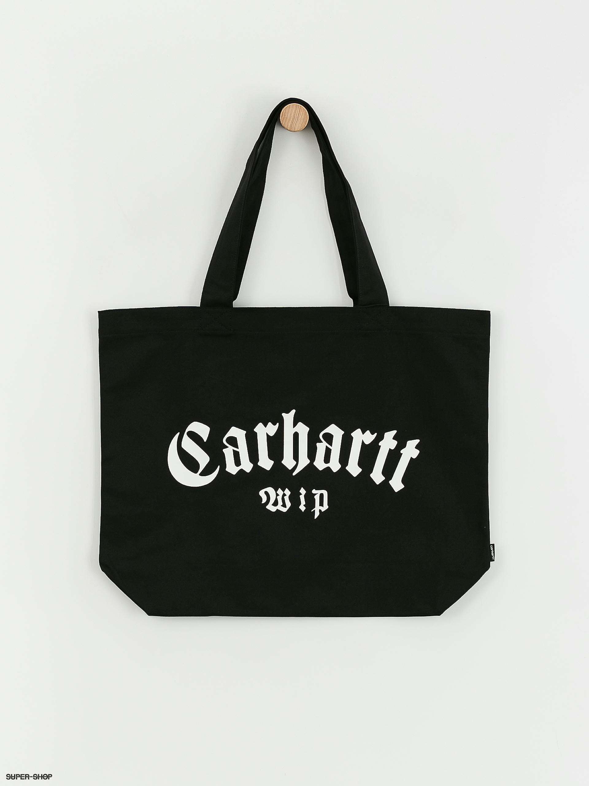 Black and white canvas tote clearance bag