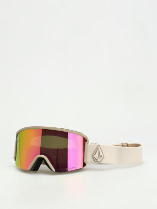 Volcom Garden Snowboardbrille (khakiest/sand/pink chrome+bl yellow)