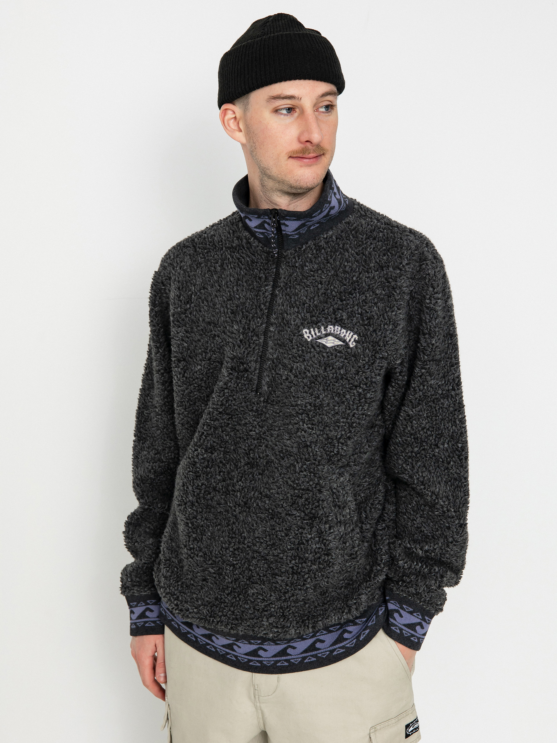 Herren Billabong Boundary Bunyip Fleecejacke (black heather)