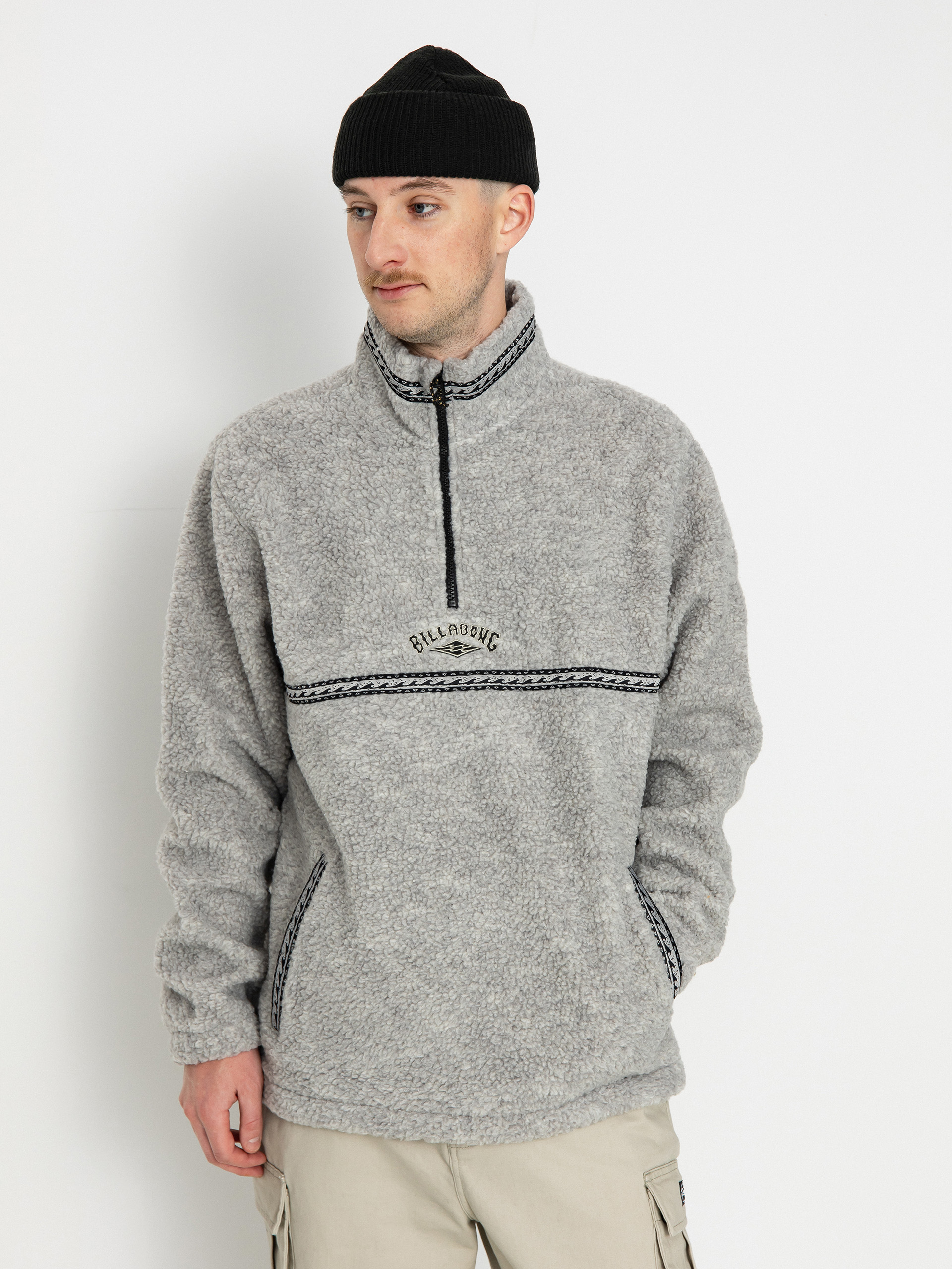 Mens Billabong Boundary Tombstone Fleece (oatmeal heather)