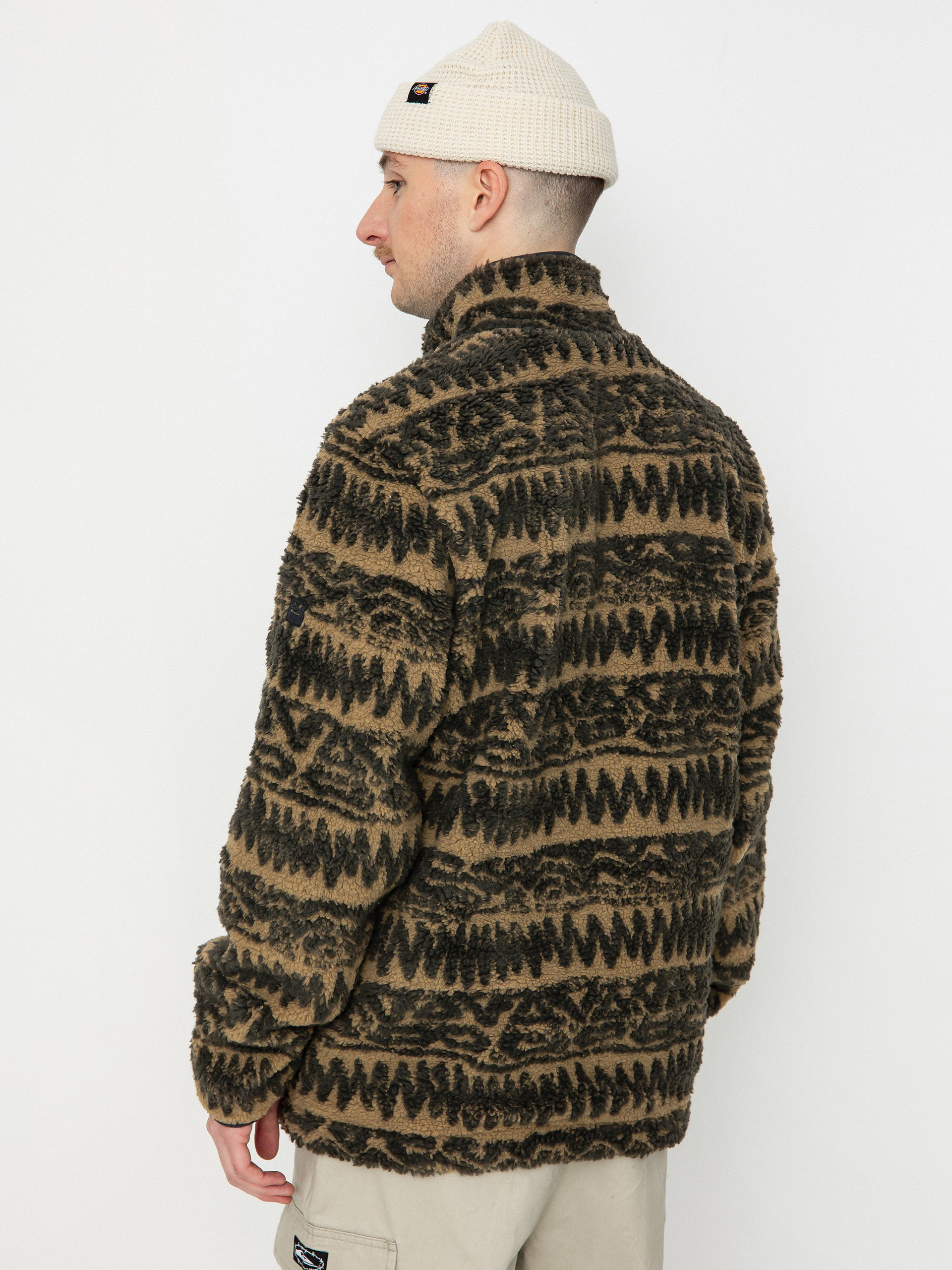 Mens Billabong Boundary Switchback Zip Fleece (gravel)