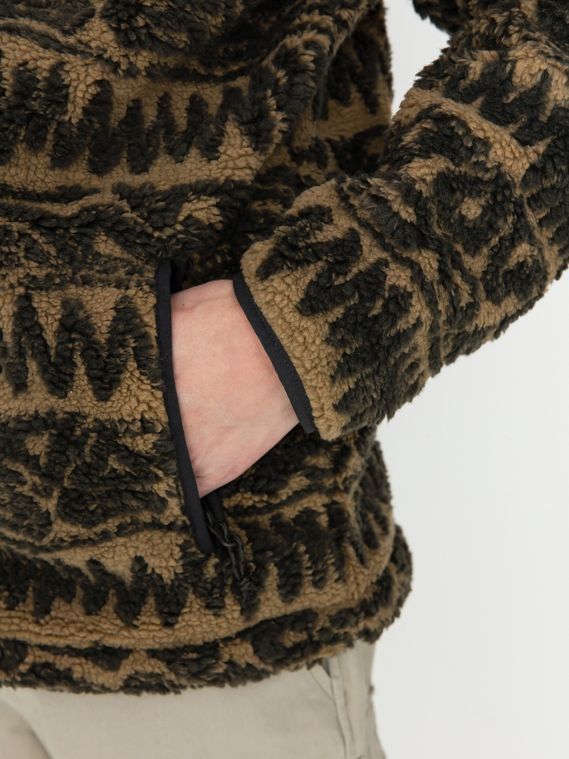 Mens Billabong Boundary Switchback Zip Fleece (gravel)