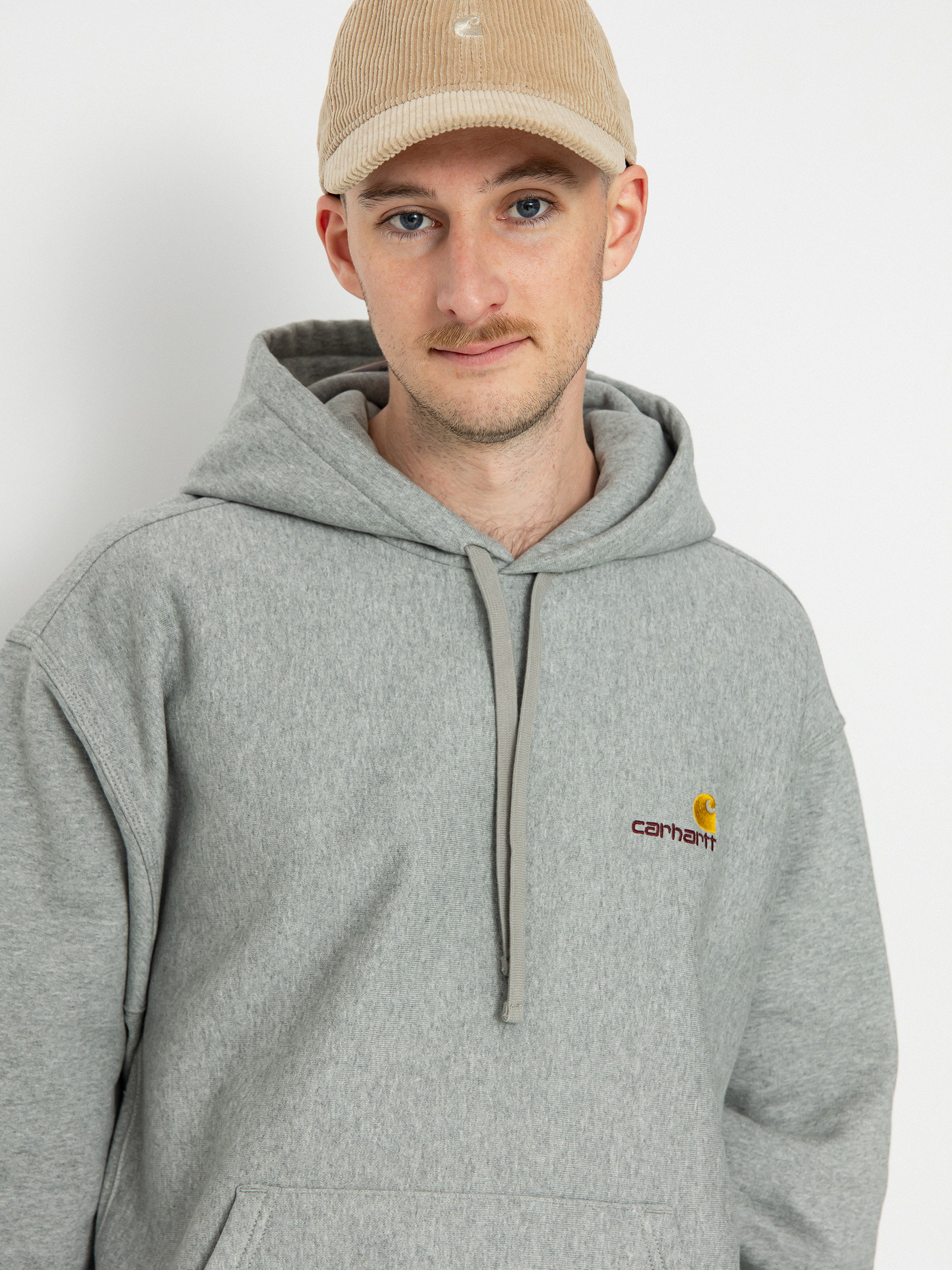 Carhartt WIP American Script HD Hoodie (grey heather)