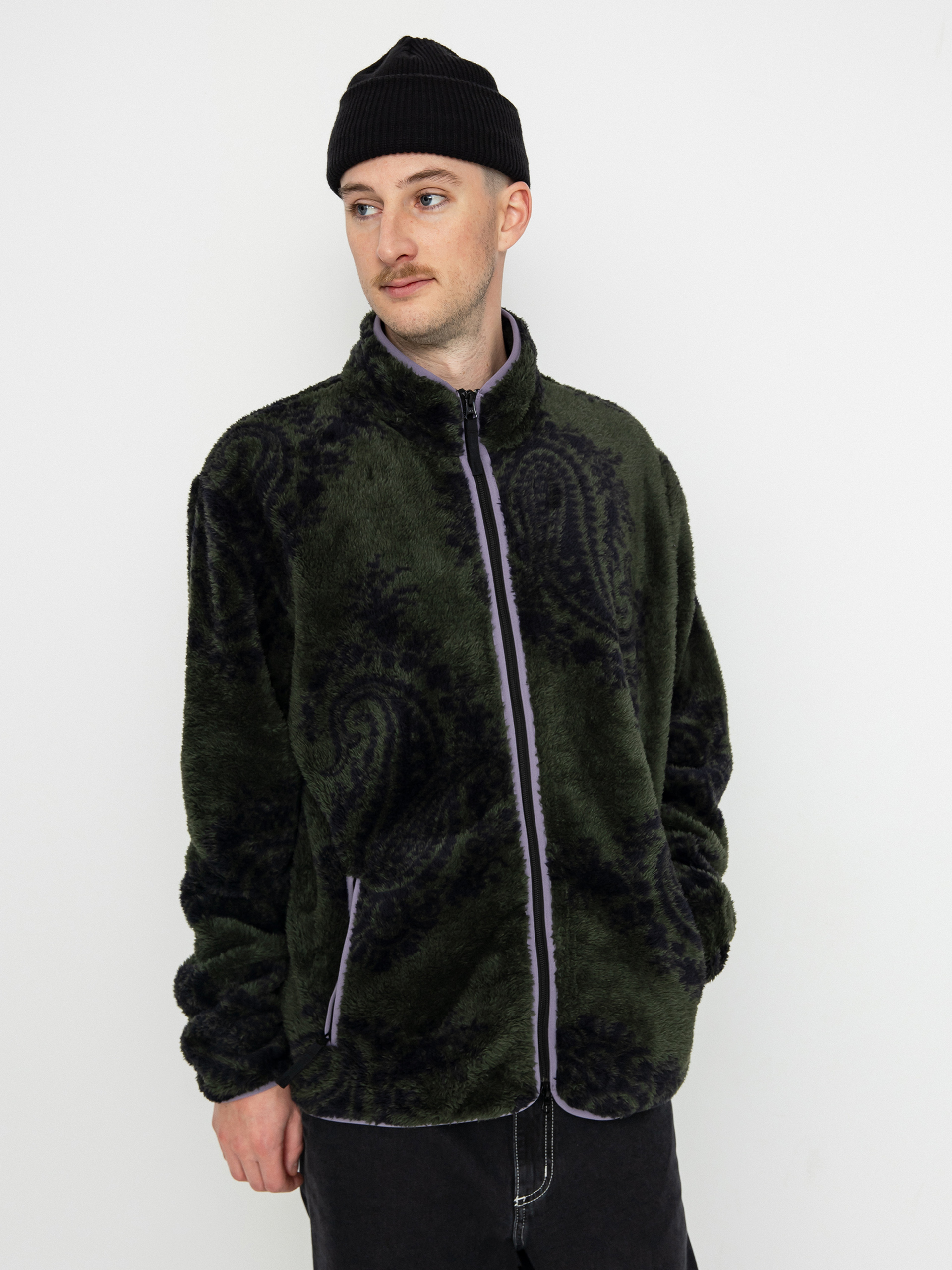 Herren Carhartt WIP Kurtka Jebson Fleece jacke (paisley big print plant/glassy purple)