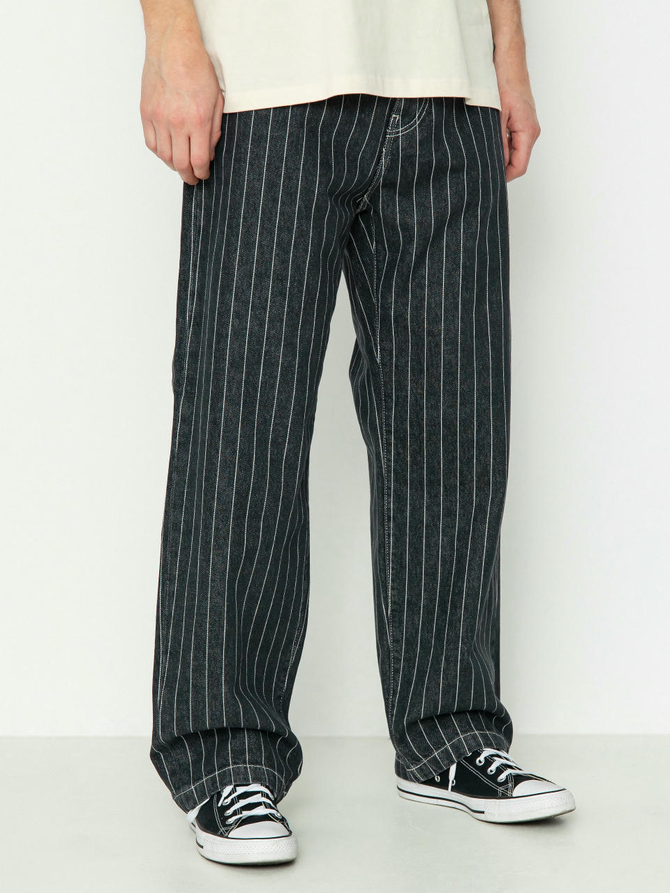 Carhartt WIP Orlean Pants - black (orlean stripe/black/white)