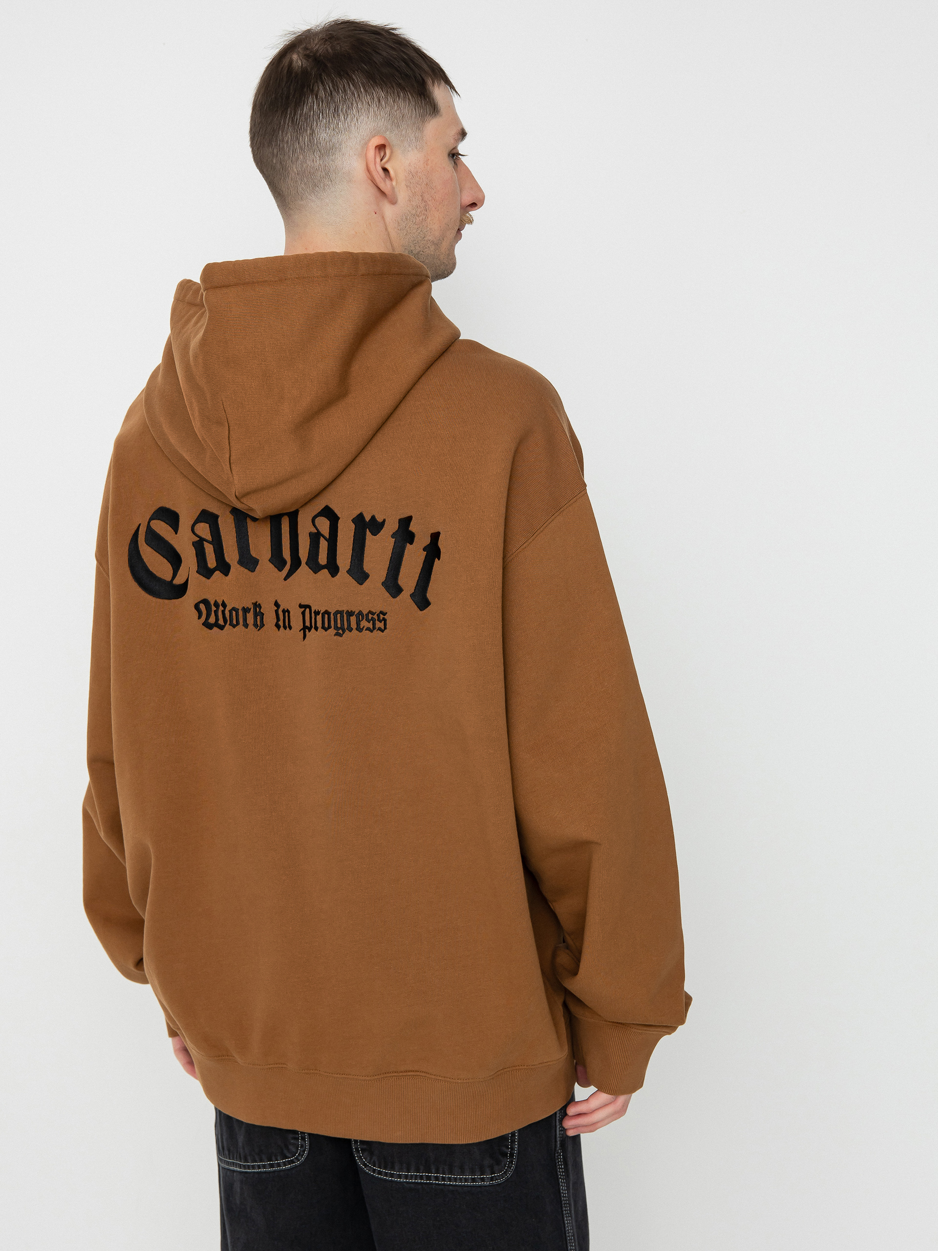 Carhartt WIP Onyx Script HD Hoodie (hamilton brown/black)