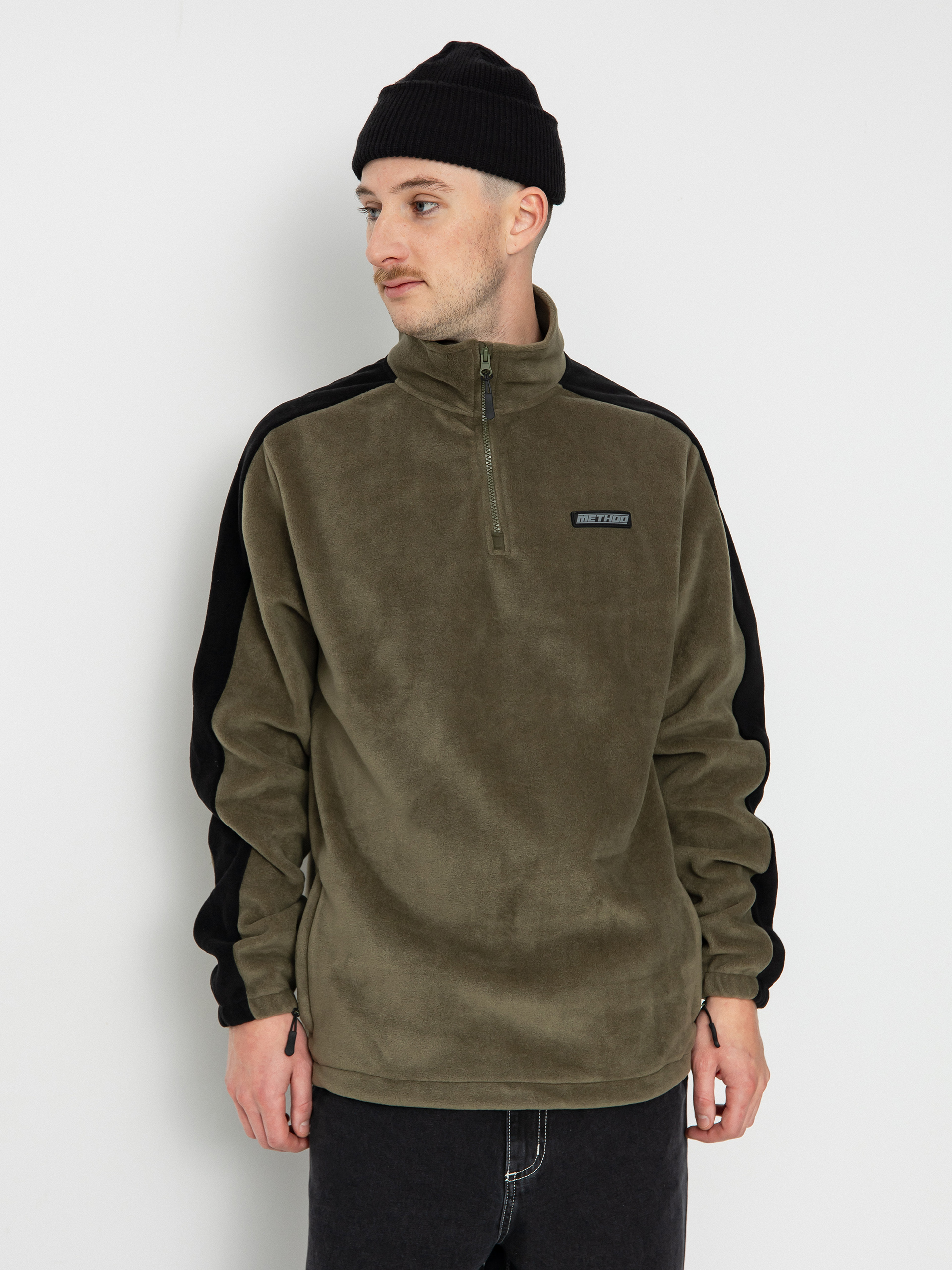 Method Fast Times 1/4 Zip Fleece (khaki/black)