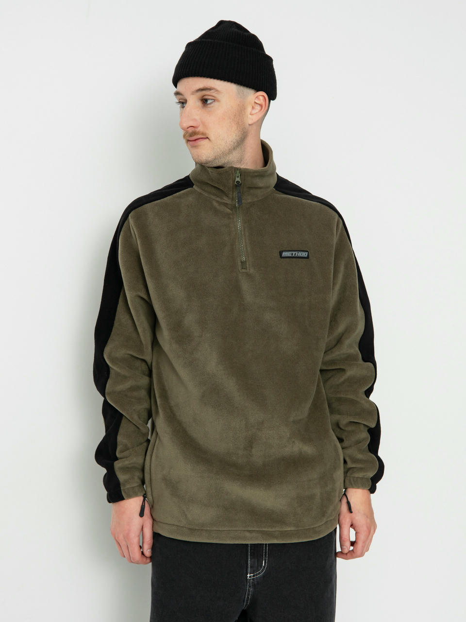 Method Fast Times 1/4 Zip Fleecejacke (khaki/black)