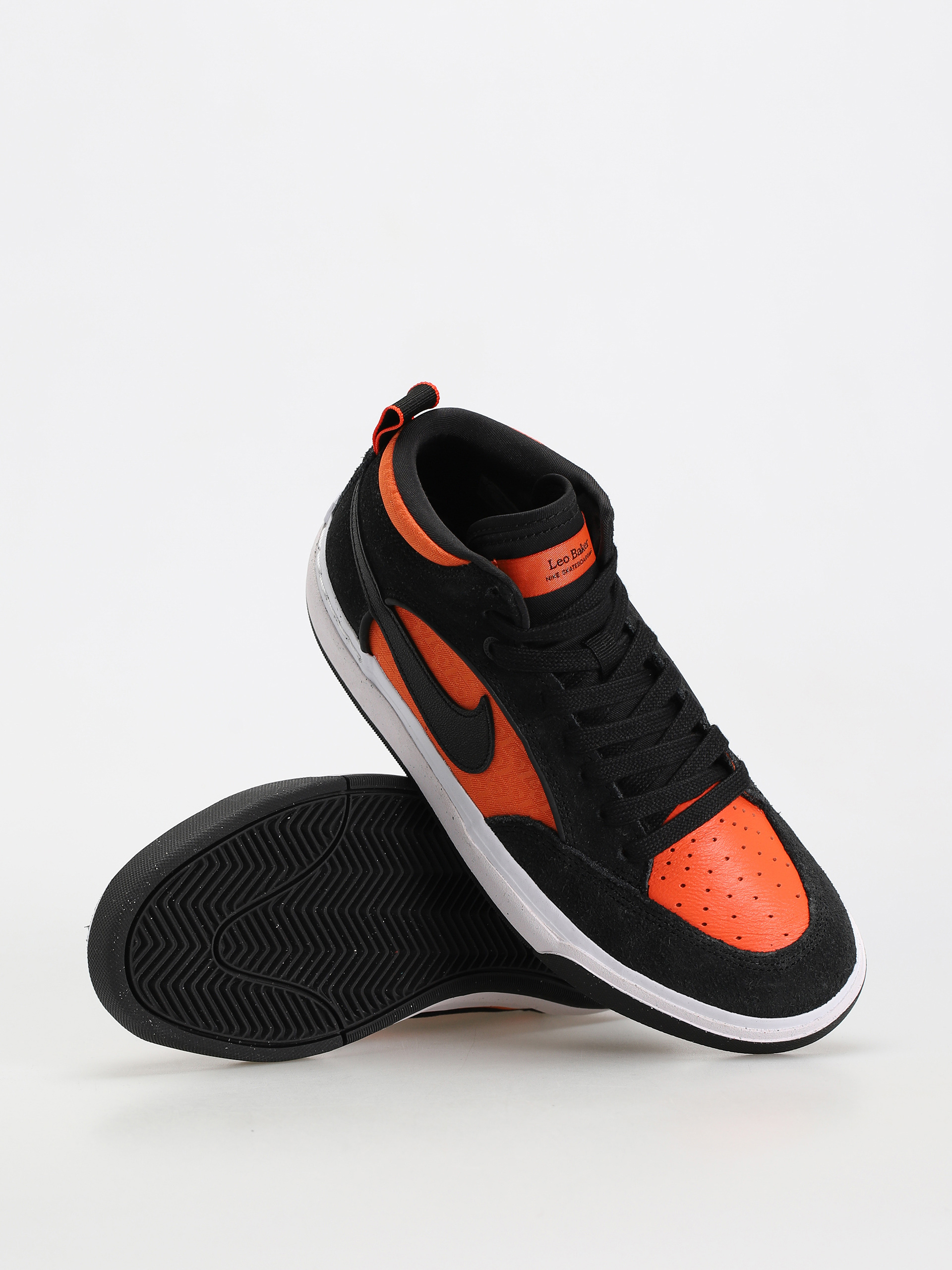 Nike SB React Leo Shoes (black/black orange electro orange)