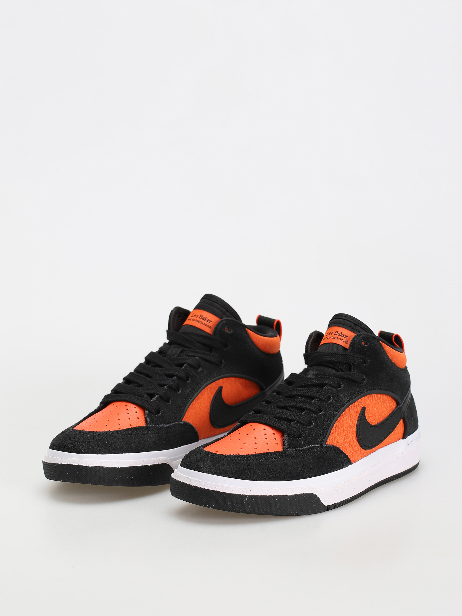Nike SB React Leo Schuhe (black/black orange electro orange)