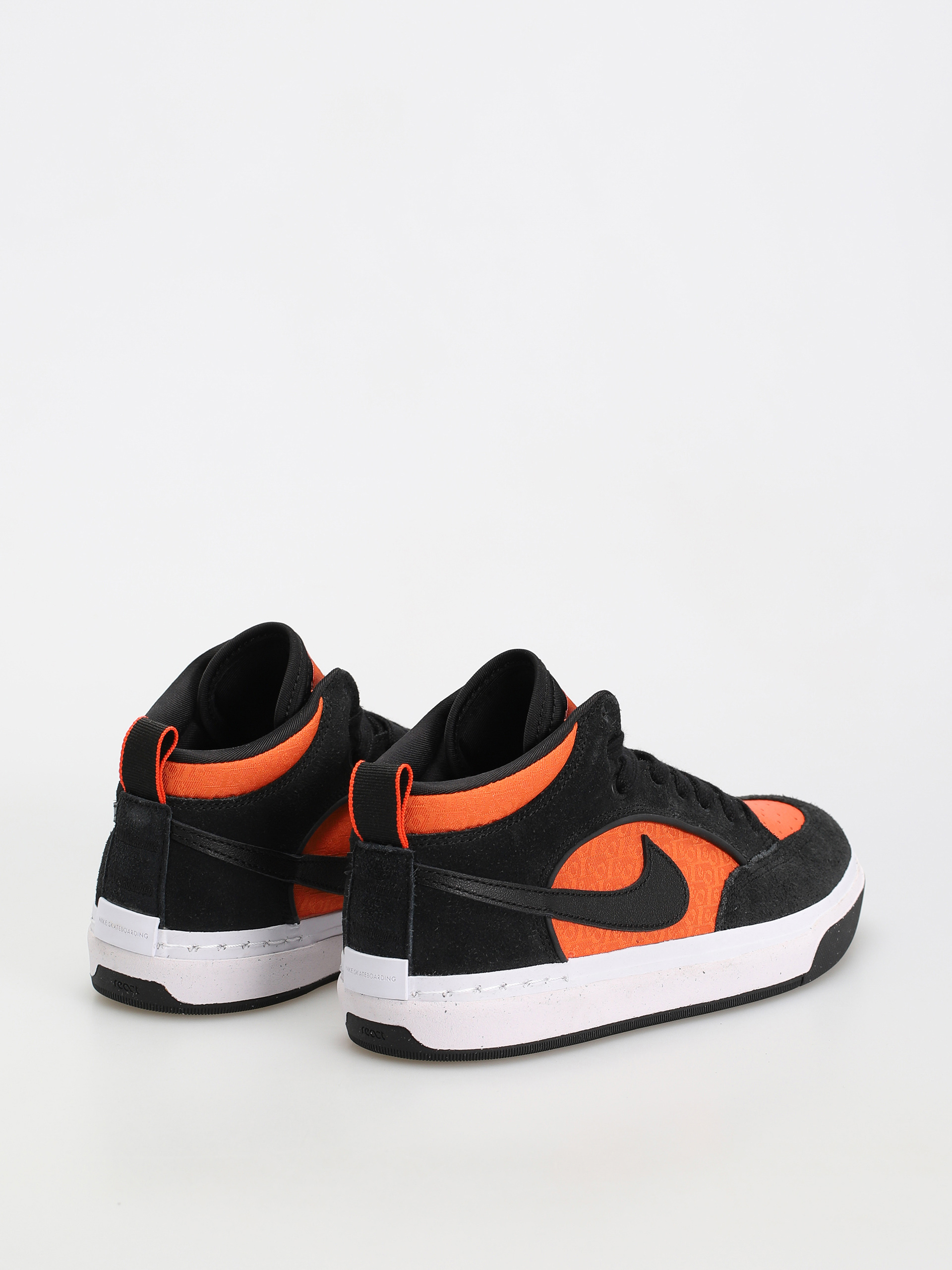 Nike SB React Leo Schuhe (black/black orange electro orange)