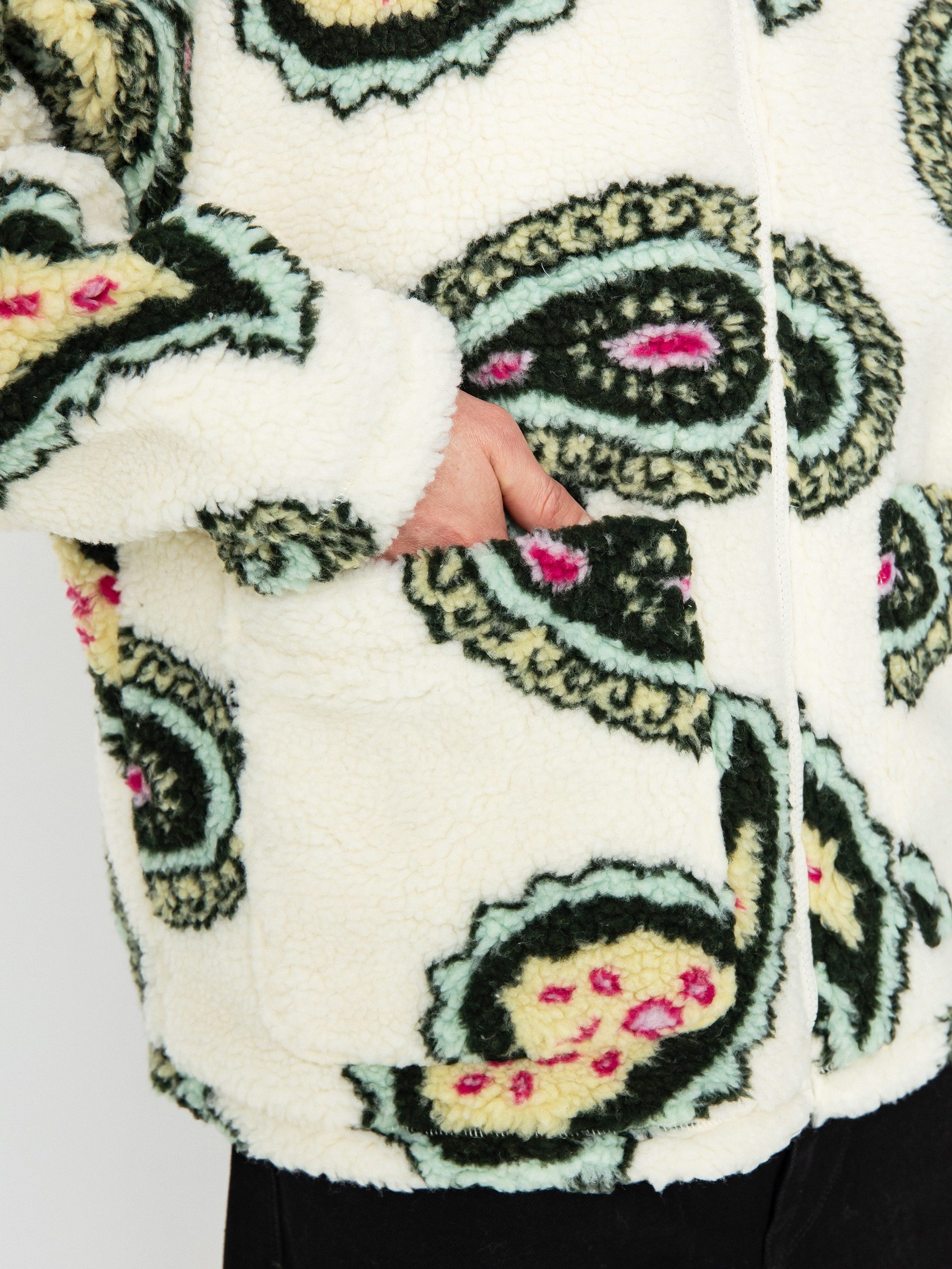 OBEY Paisley Sherpa Jacket (unbleached multi)