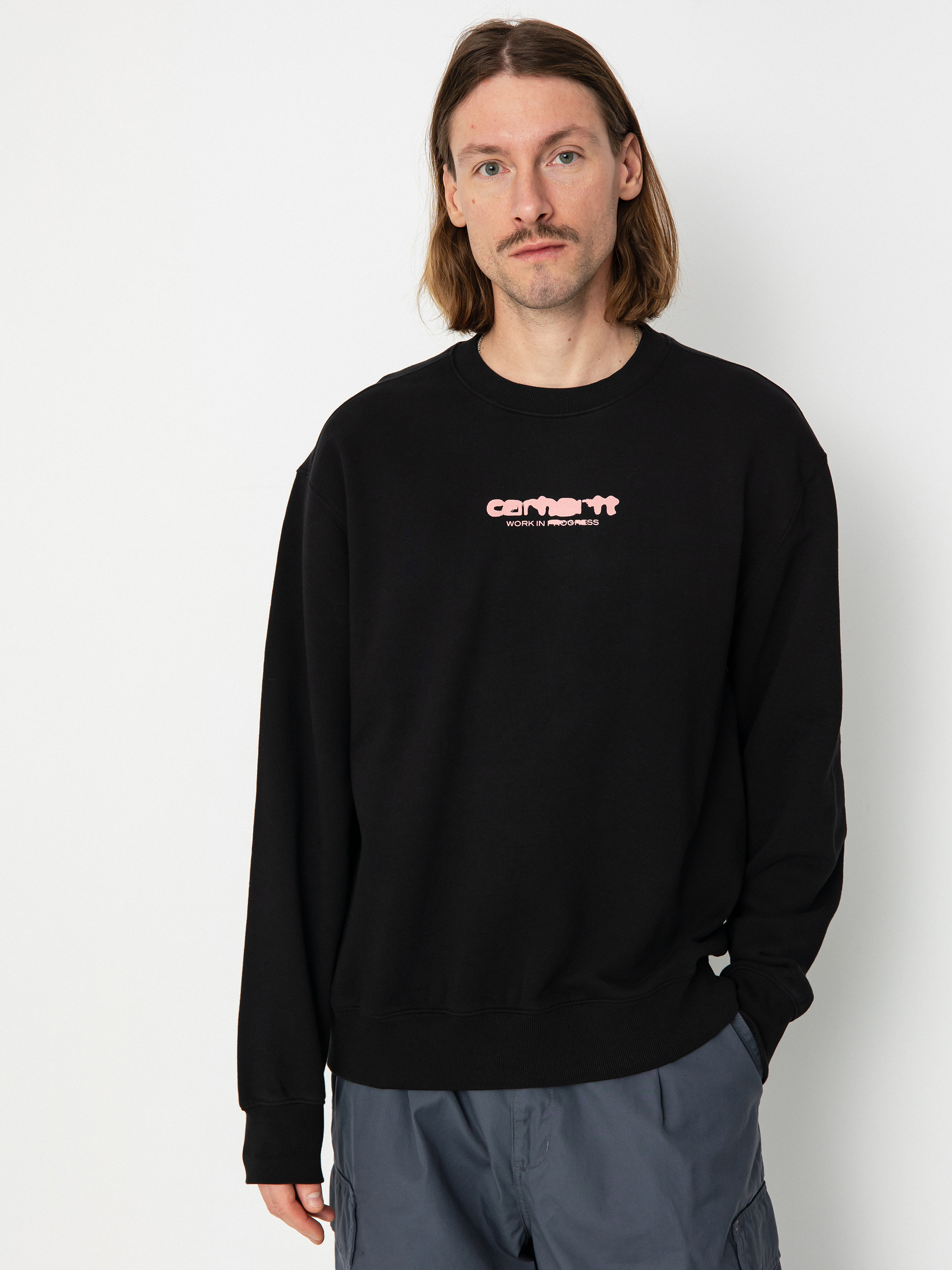 Carhartt WIP Ink Bleed Sweatshirt - black (black/pink)