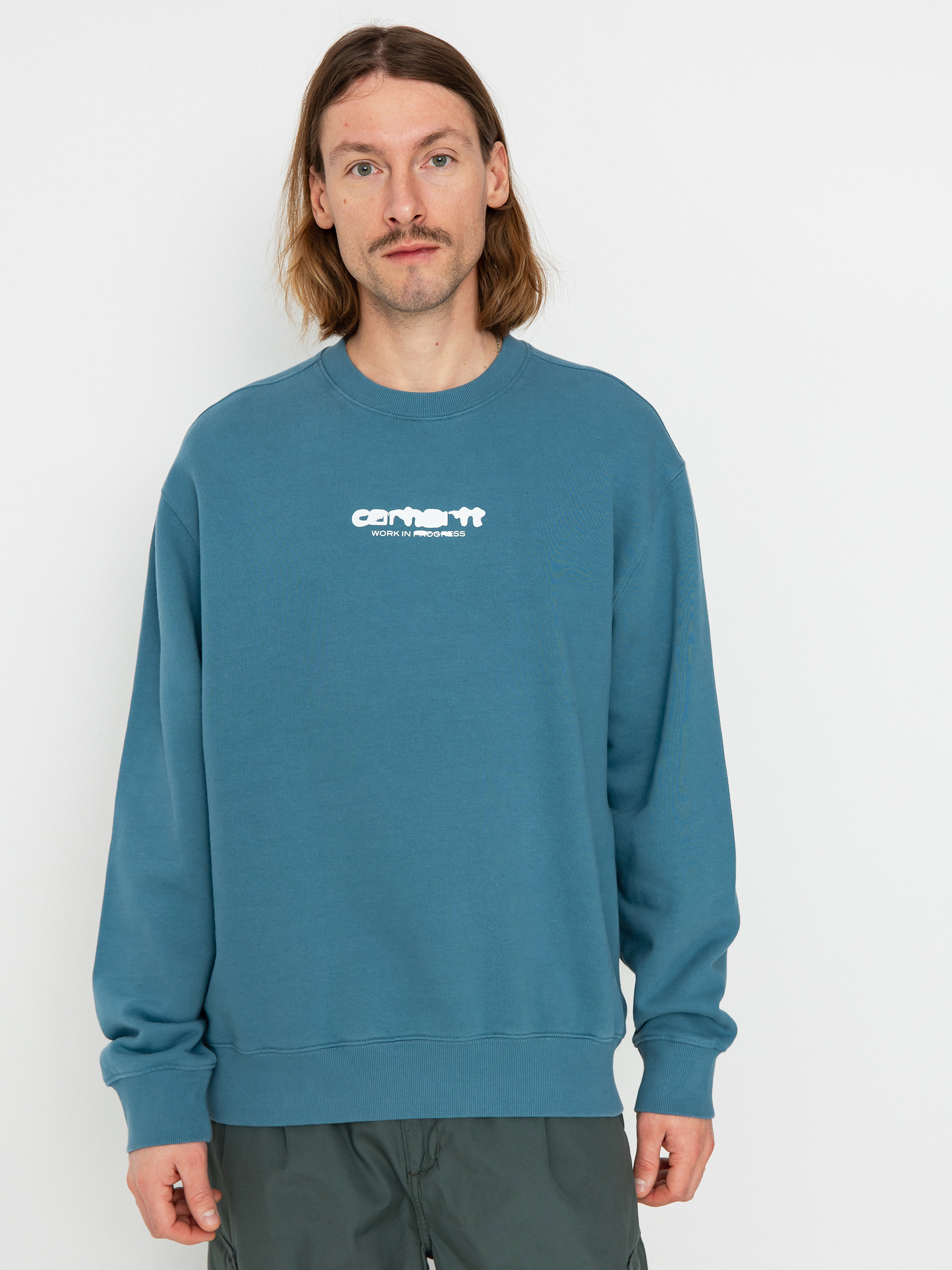 Carhartt WIP Ink Bleed Sweatshirt (vancouver blue/white)
