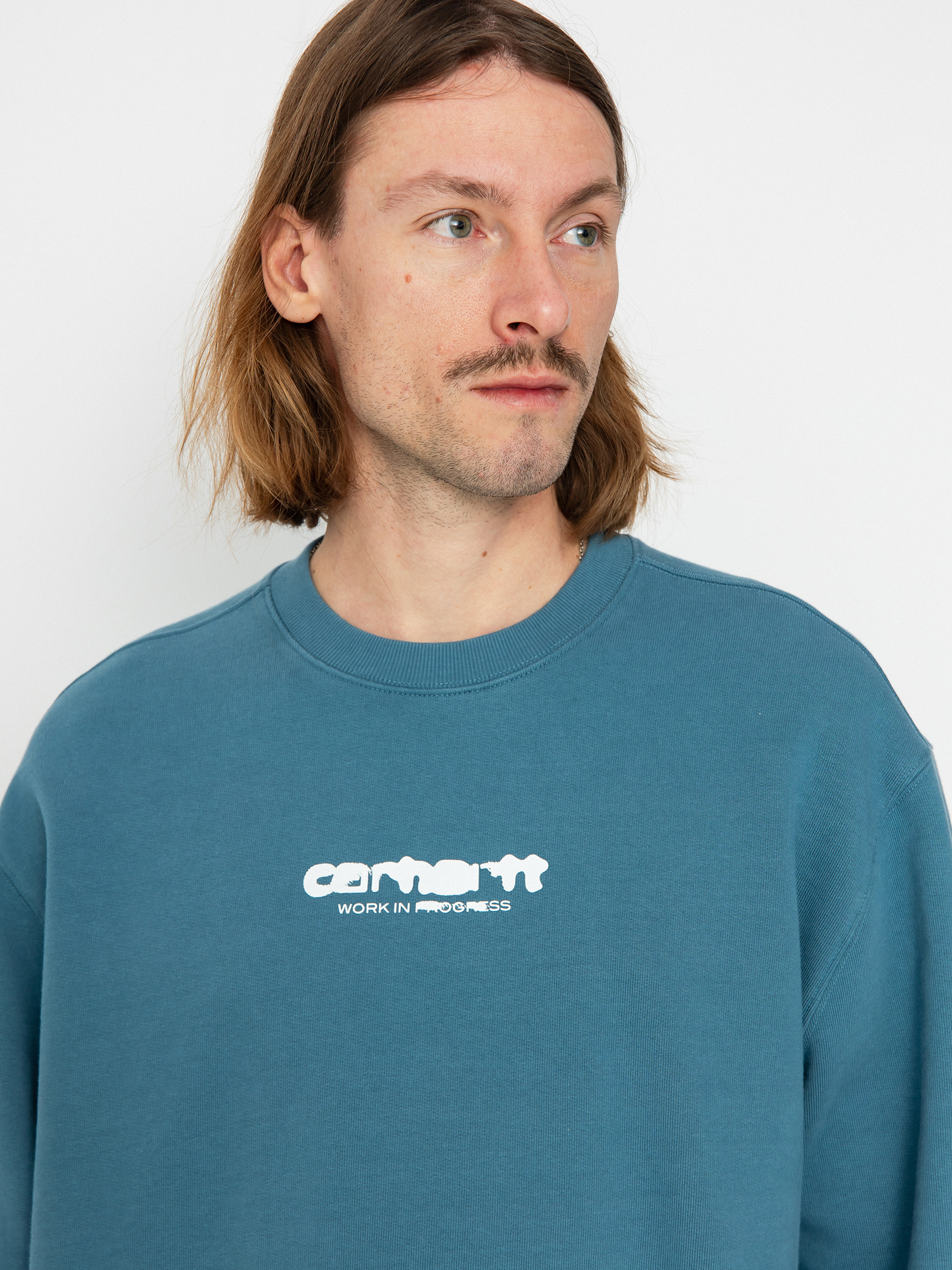 Carhartt WIP Ink Bleed Sweatshirt (vancouver blue/white)