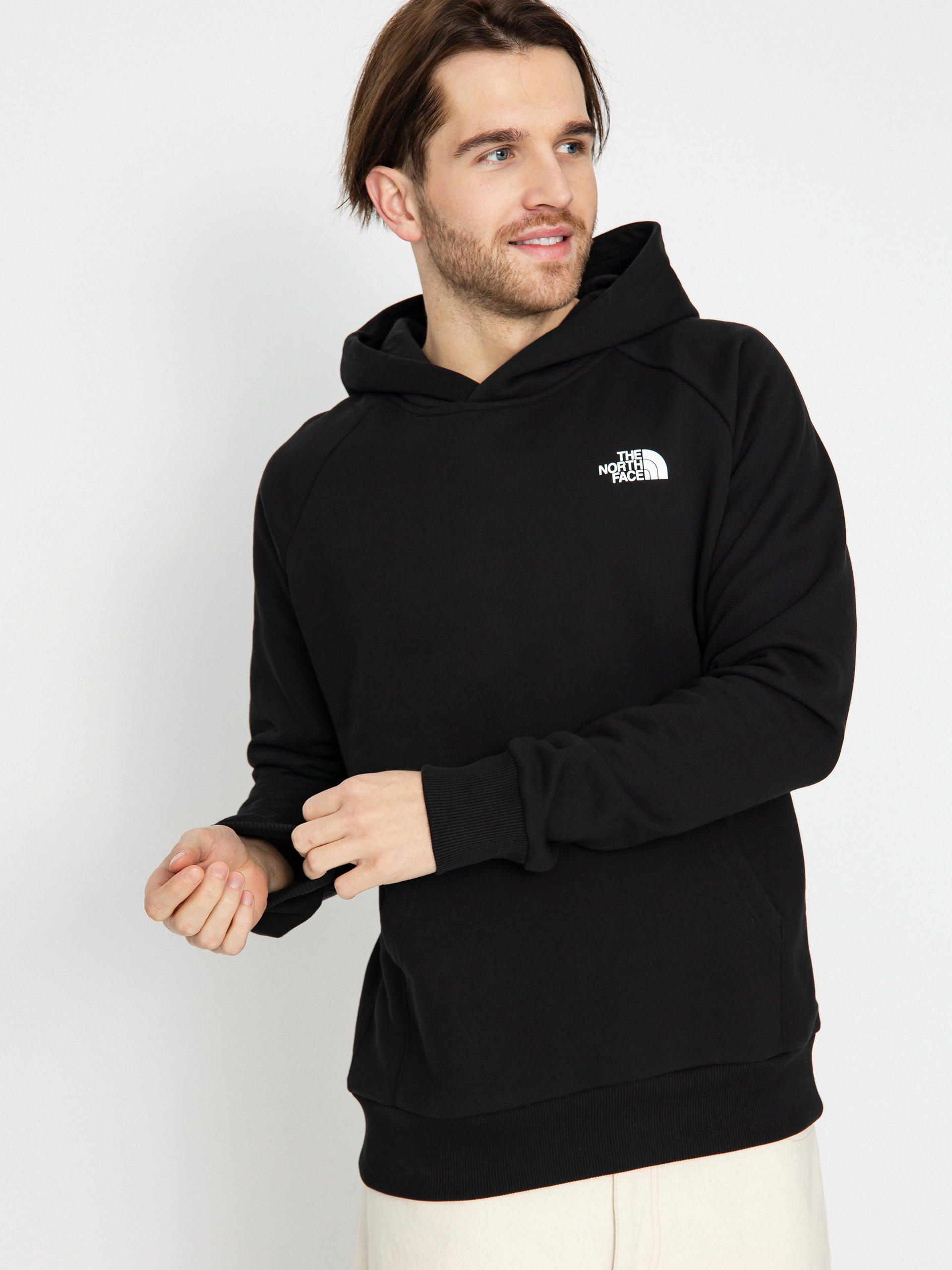 The north face online raglan redbox hoodie black